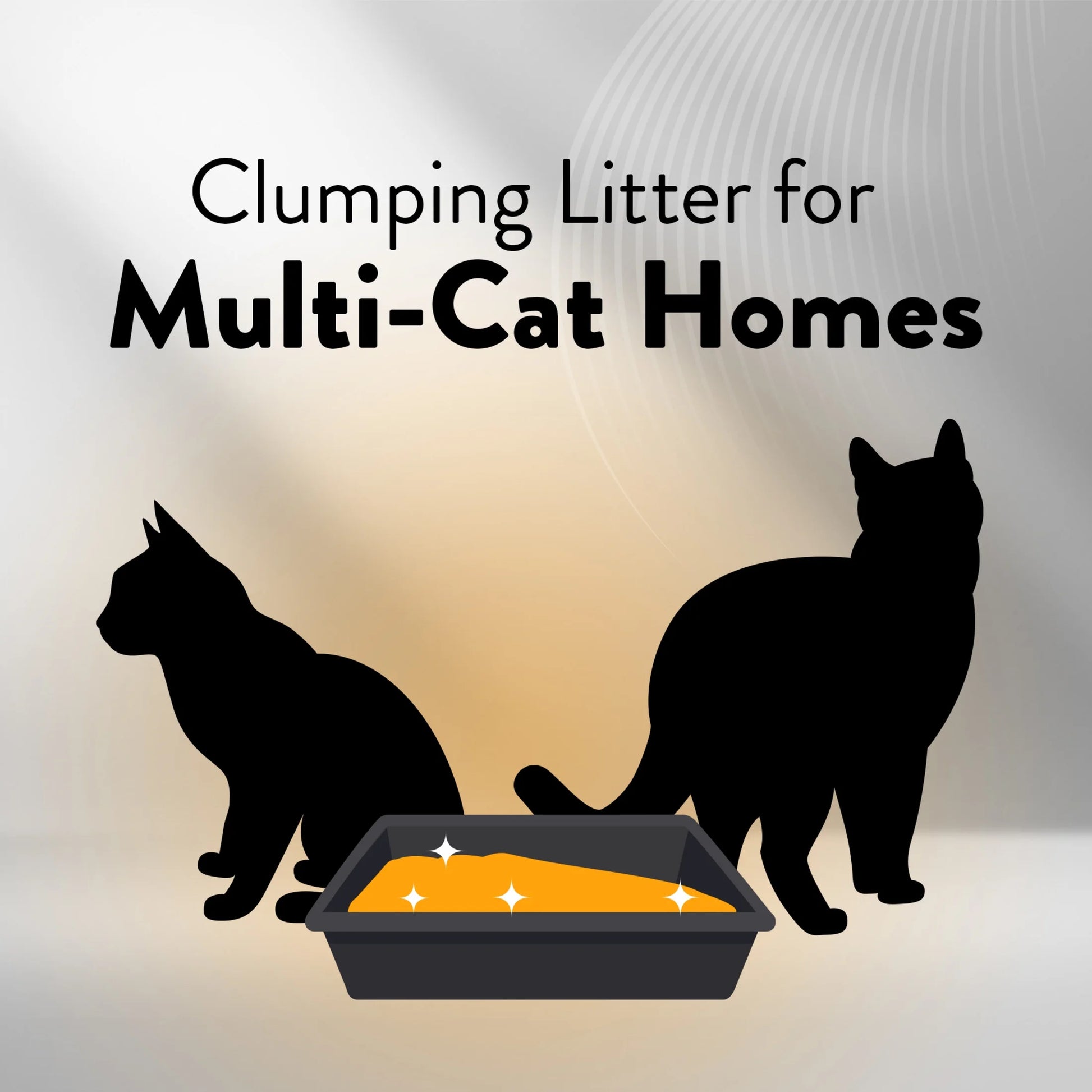 Clumping Lightweight Cat Litter for Multi-Cat Use, 15 lb, Easy No-Mess Scooping