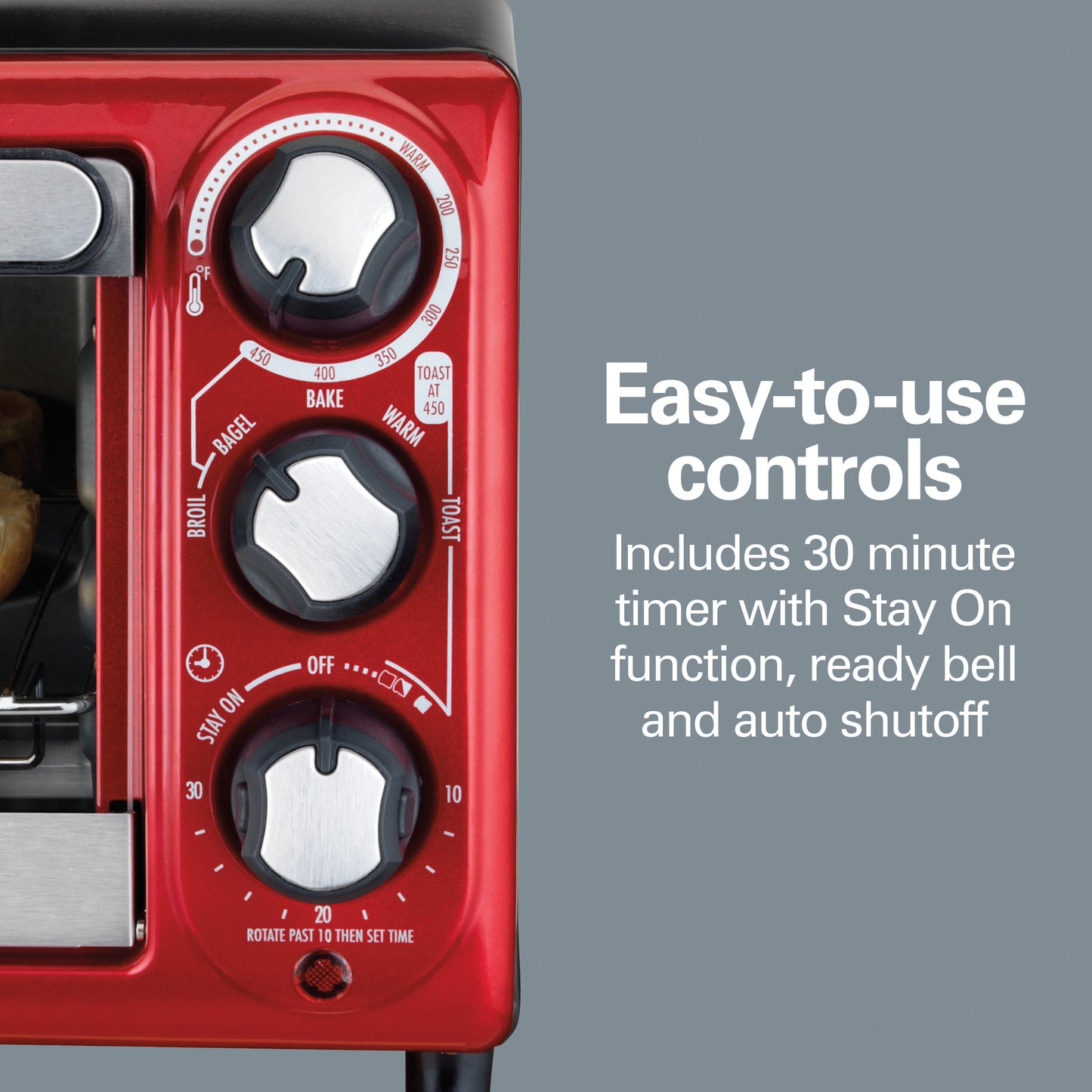 4 Slice Toaster Oven, with 5 Versatile Cooking Modes