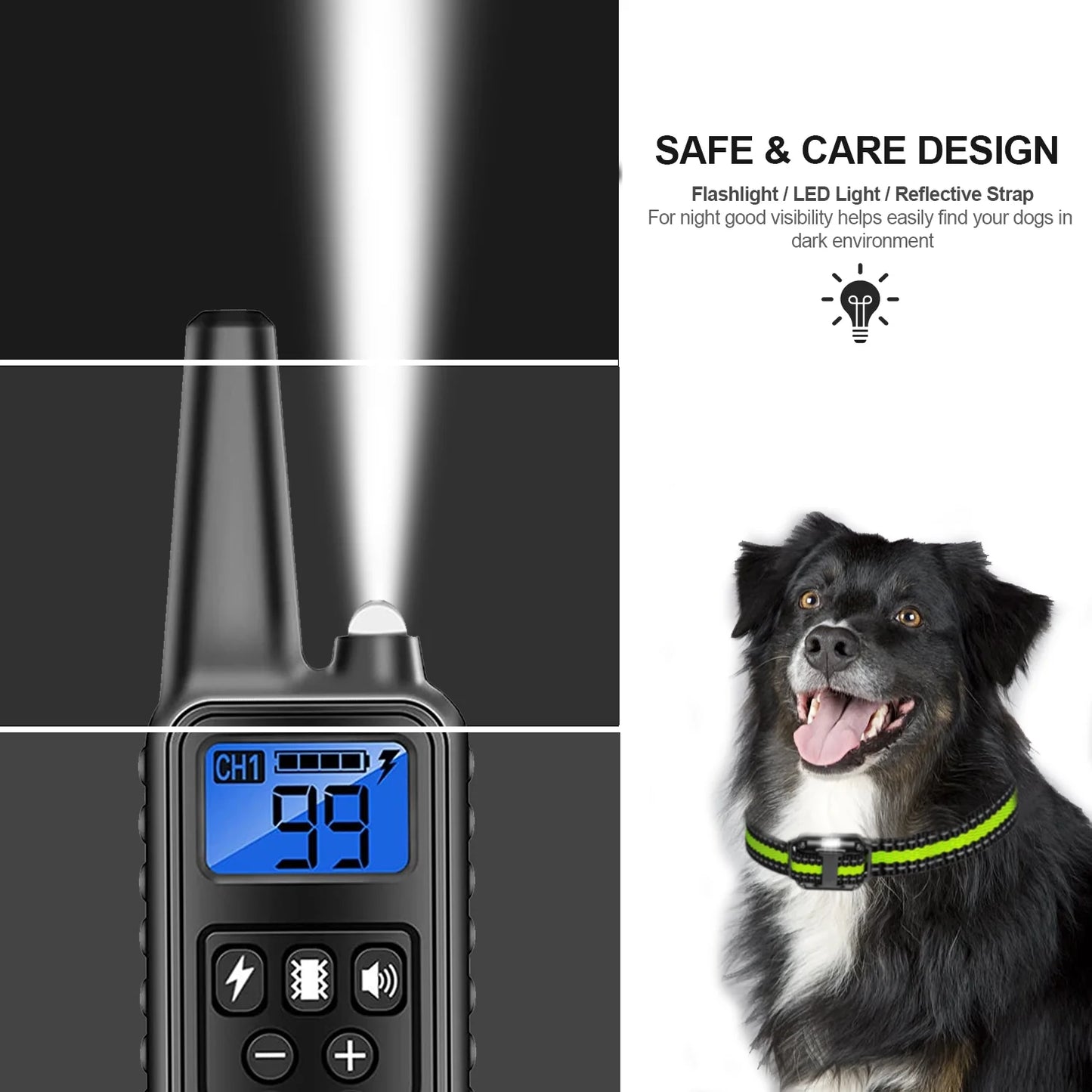Remote Dog Training Collar with 2600ft Range, 4 Training Modes, Waterproof Design