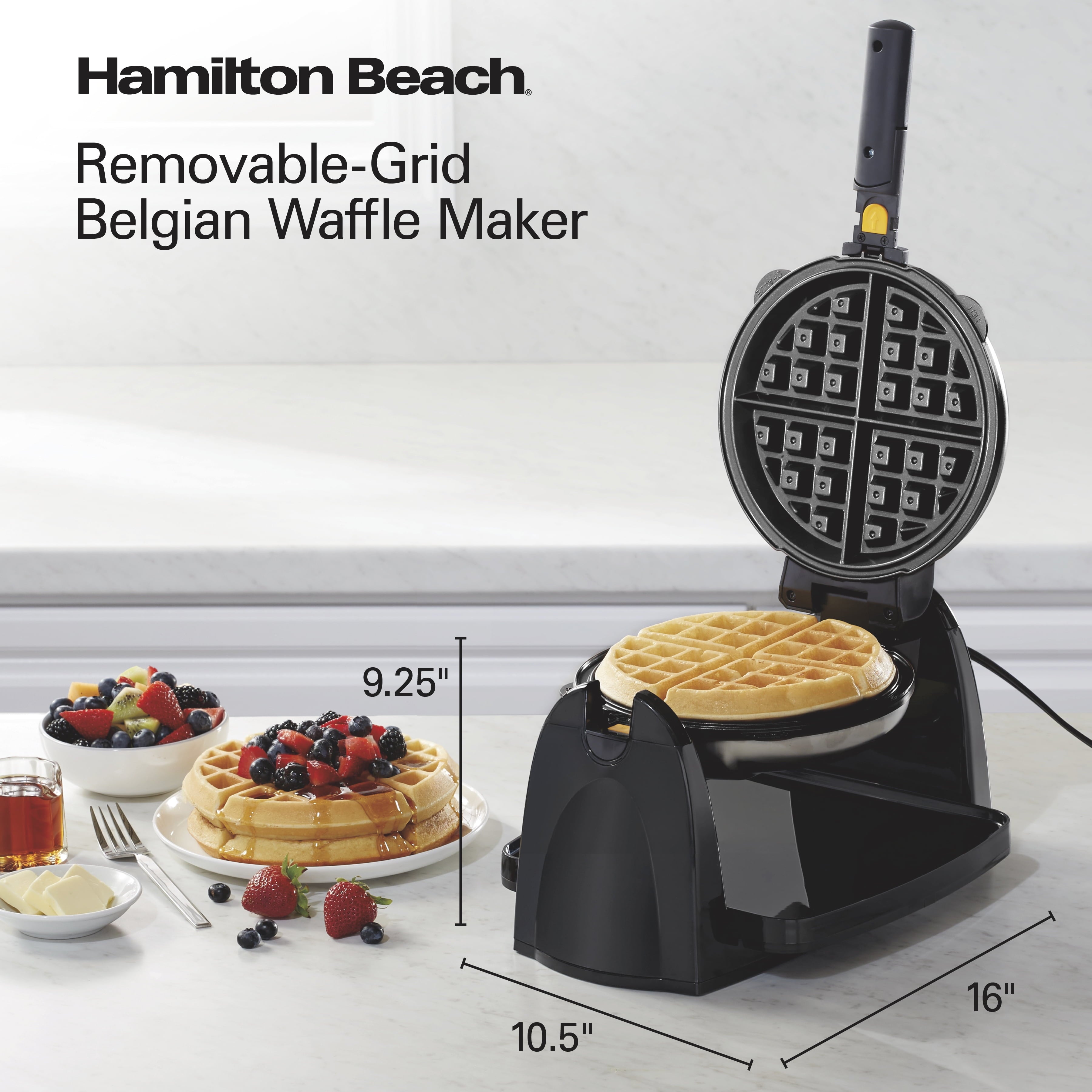 Durathon Removable-Grid Belgian Waffle Maker - Thumbnail 3