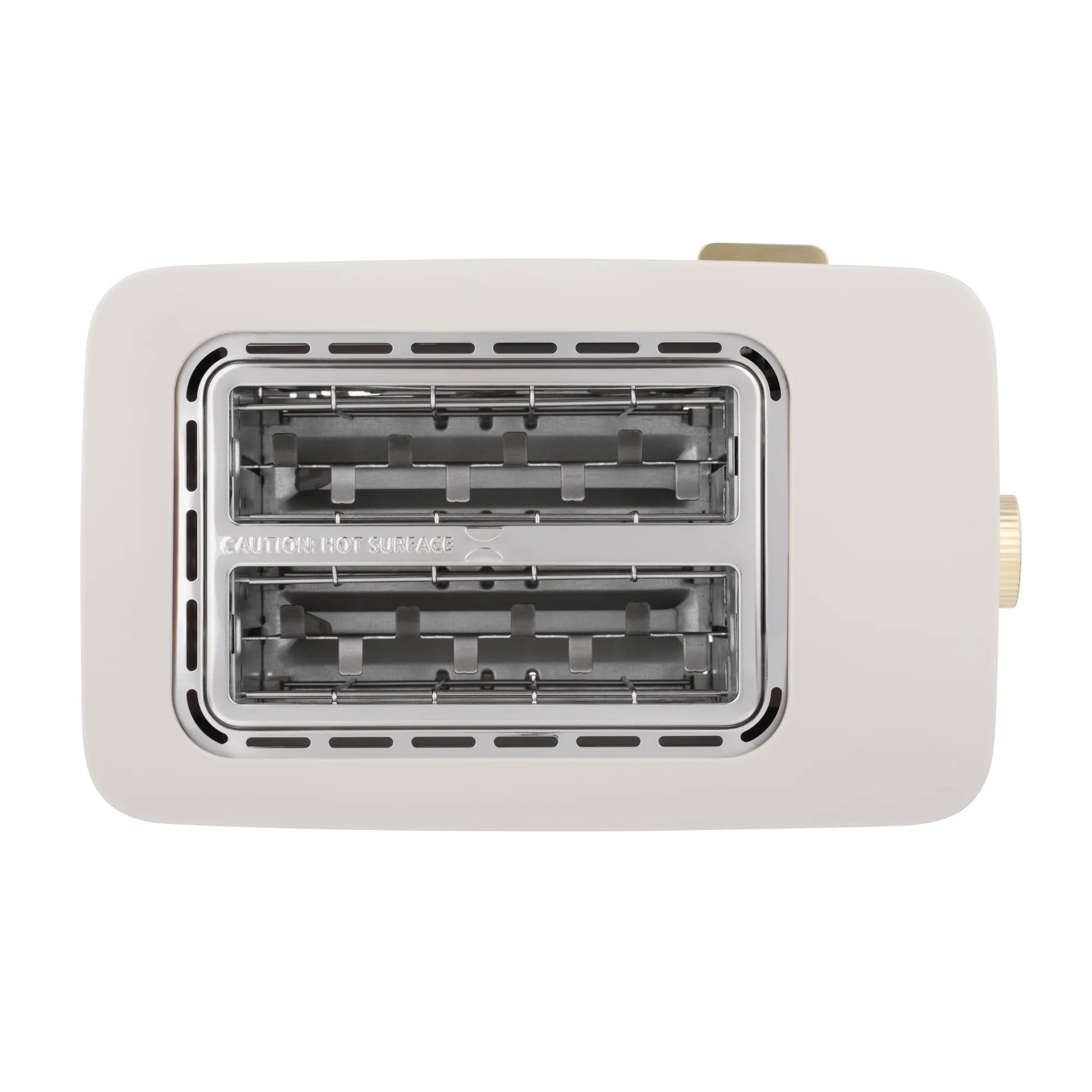 2-Slice Toaster with Extra-Wide Slots and Removable Slide-Out Crumb Tray, Sand White