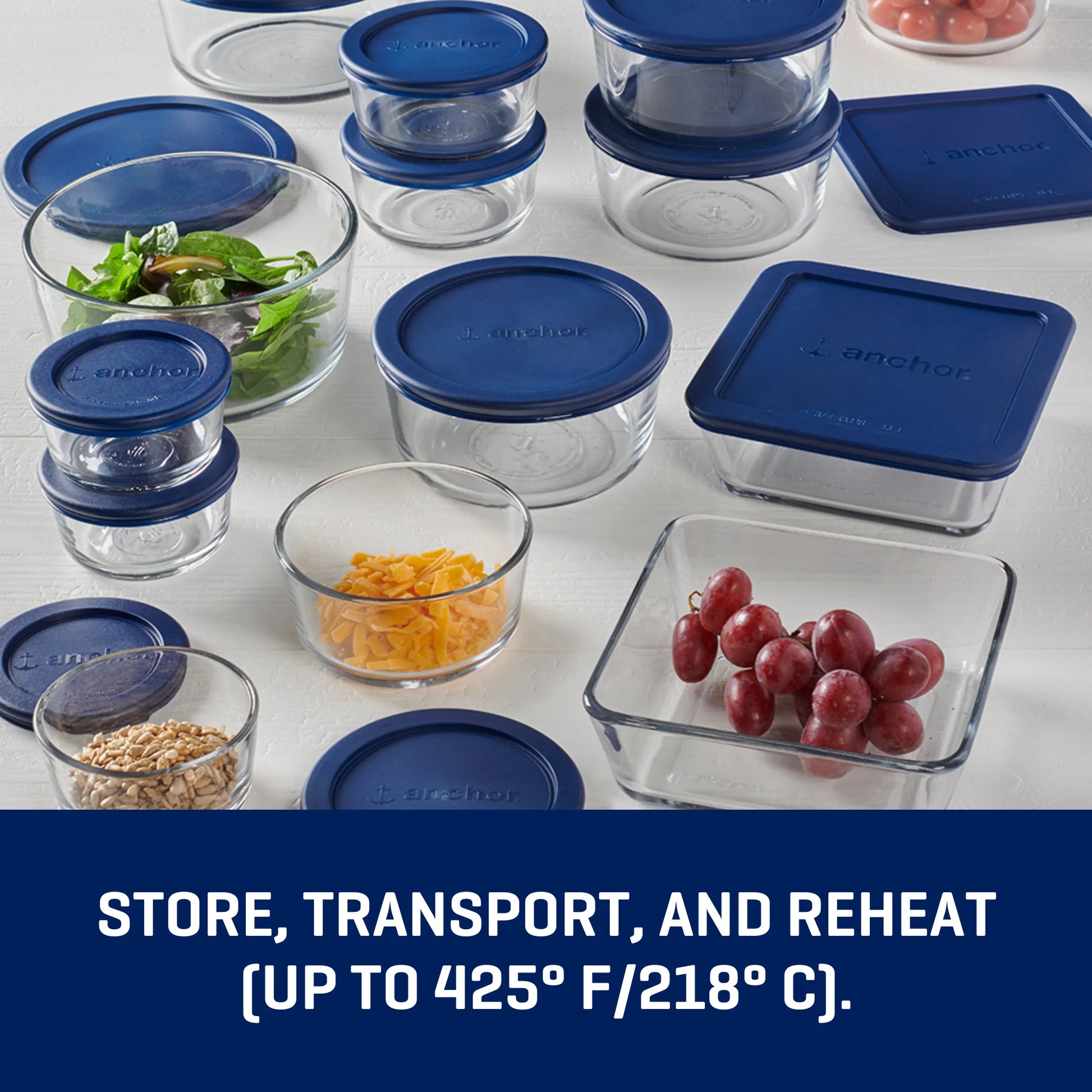 Glass Food Storage Containers with Lids, 30 Piece Set