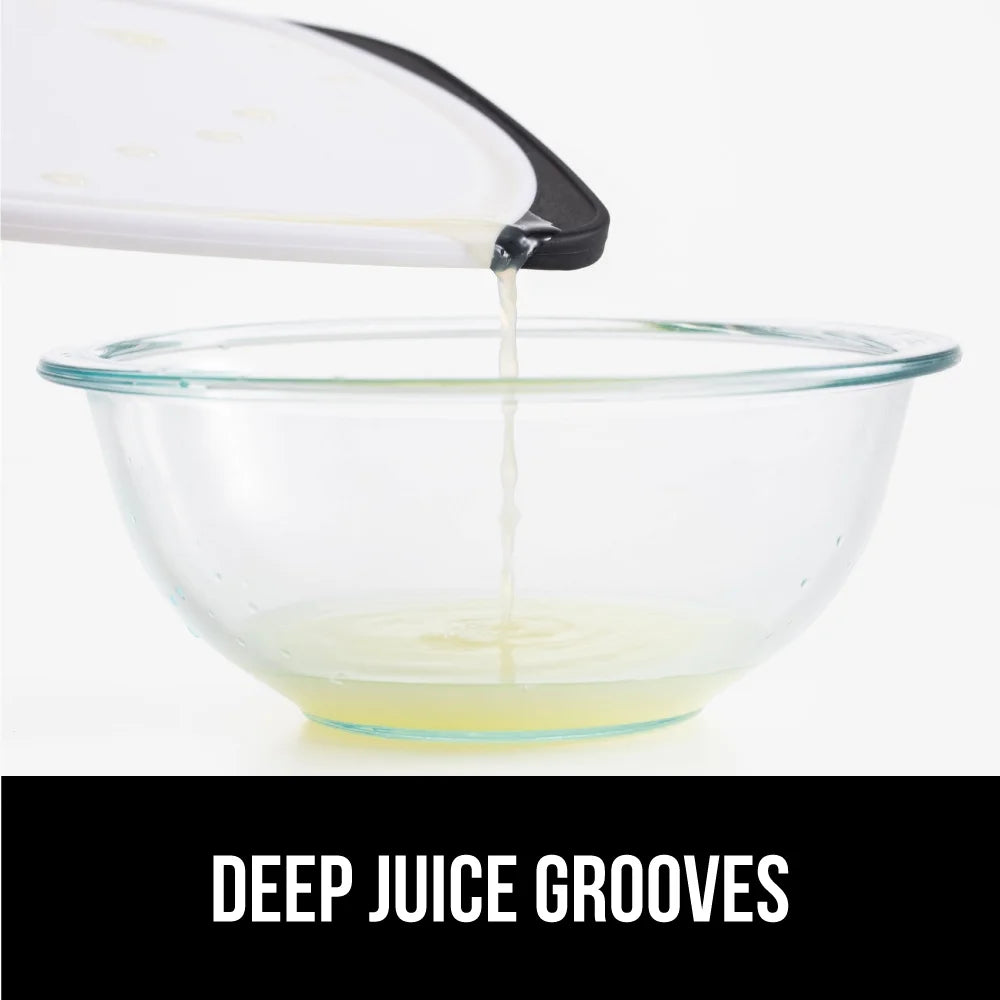 Oversized 100% BPA Free Reversible Kitchen Cutting Board Set of 3, Juice Grooves, Dishwasher Safe, Black