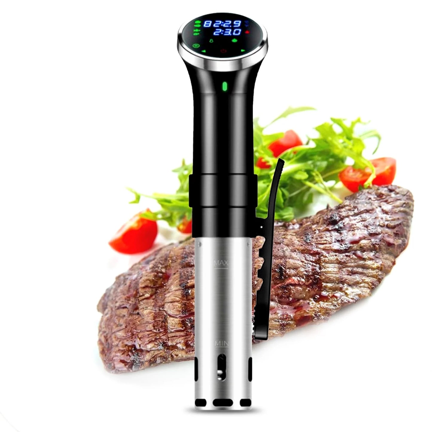 Upgraded Version Sous Vide Machines,1100W One-Touch Control Menu Precision Cooker, Waterproof Immersion Circulator with Digital Touch Screen and Accurate Temperature Time Control