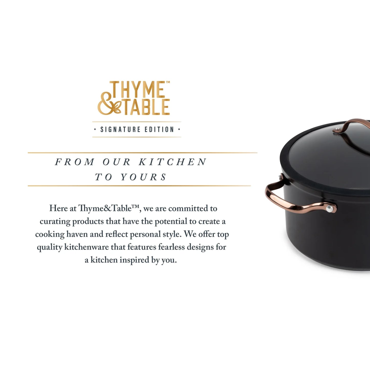 Signature Collection 12-Piece Non-Stick Cookware Set - Rose Gold