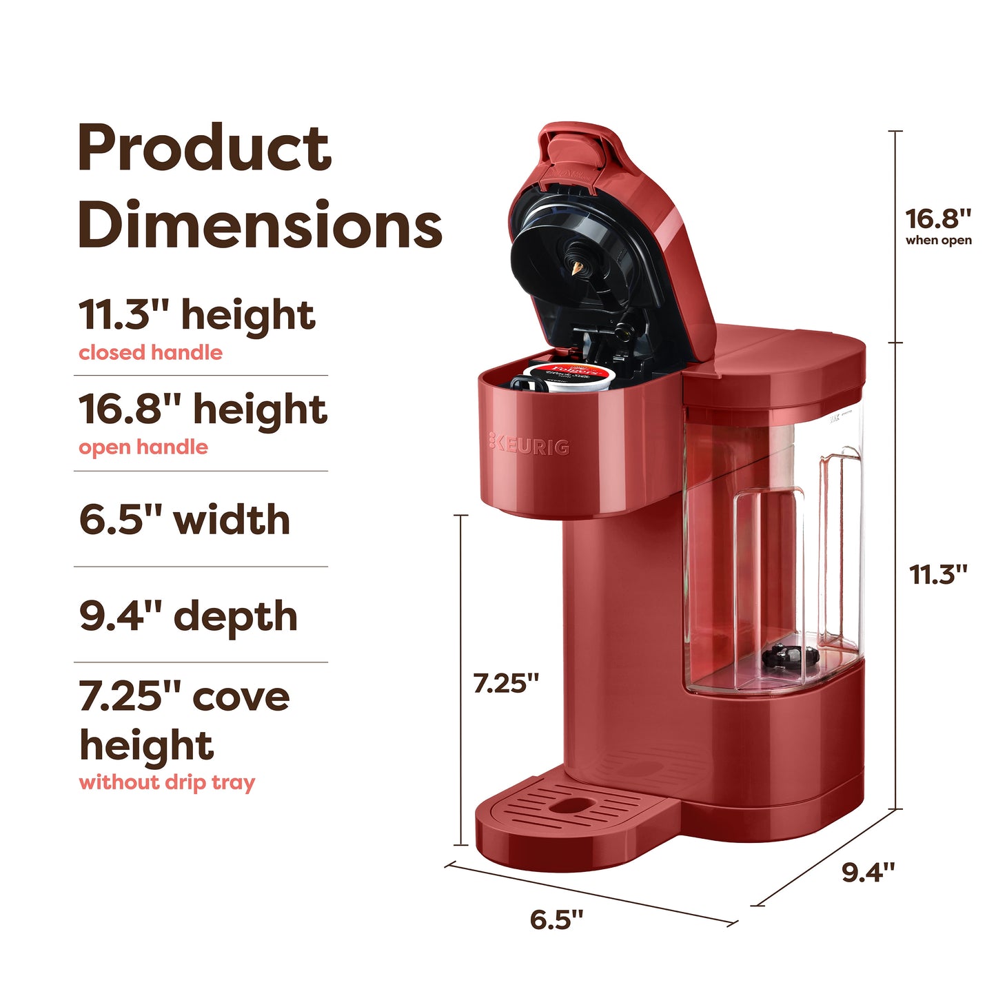 K-Express Essentials Single-Serve Coffee Maker in Red