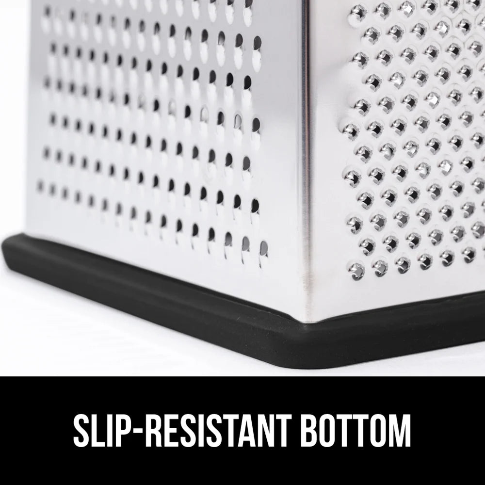 Cheese Grater, BPA Free Stainless Steel Box Graters, Cheeses and Veggie Shredder, Black