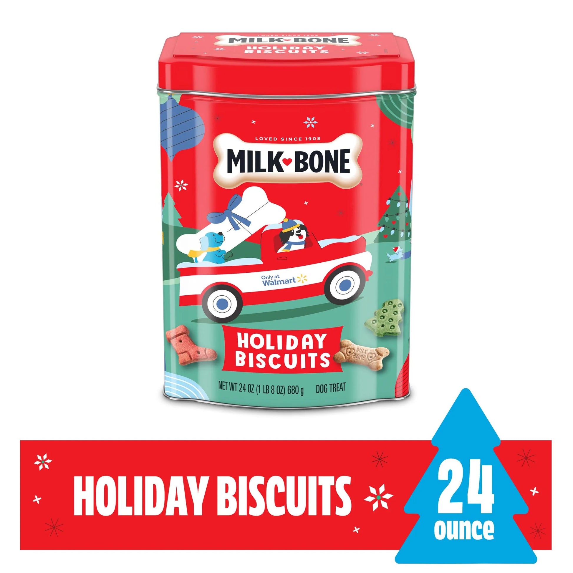 Milk Bone Holiday Dog Biscuits - 24 oz Tin