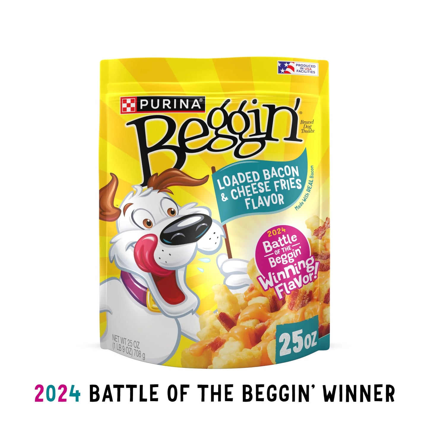 Purina  Loaded Bacon and Cheese Fries Flavor Dog Treats, 25 oz Pouch