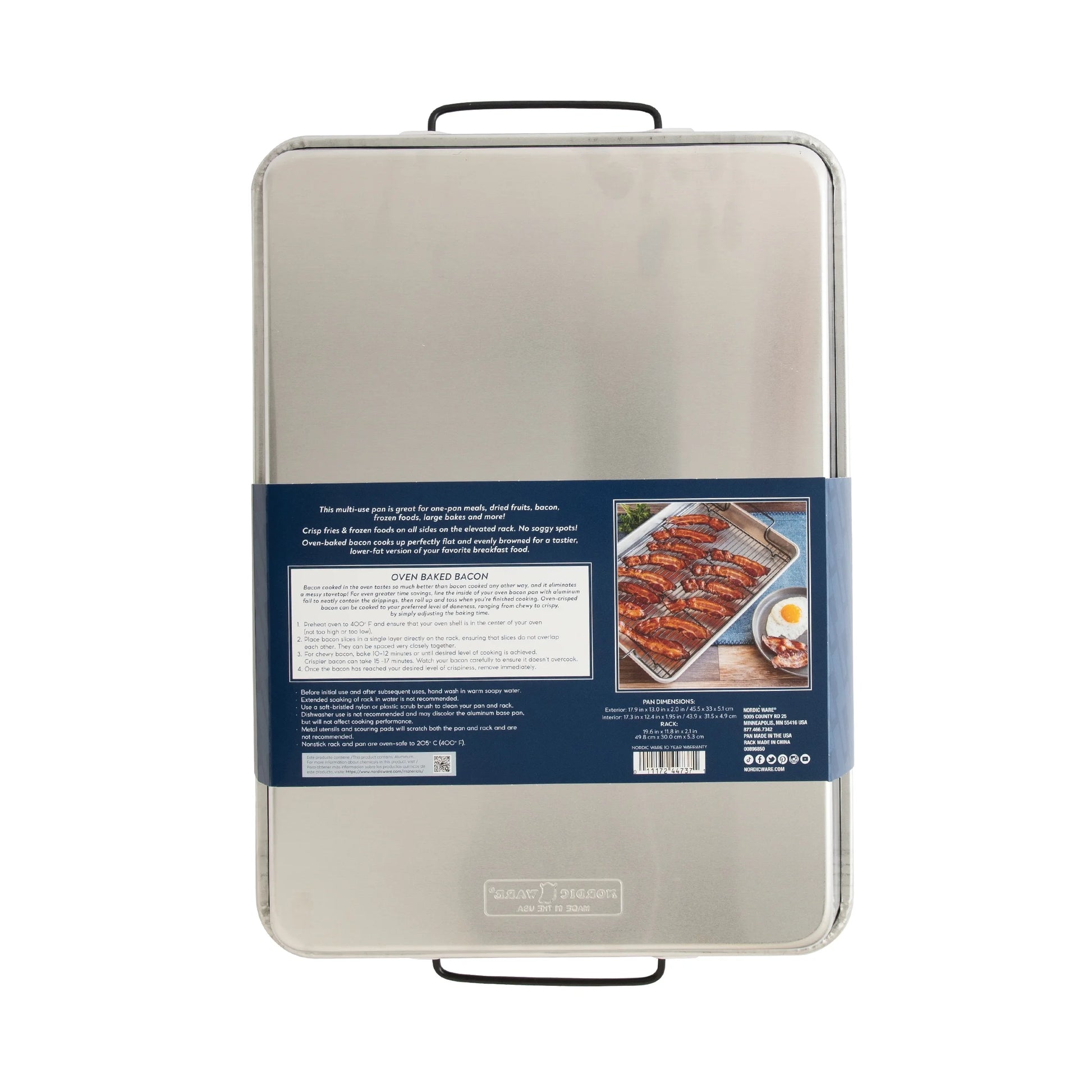 Naturals 20" X 13" Aluminum Roasting & Baking Pan with Nonstick Crisping Rack