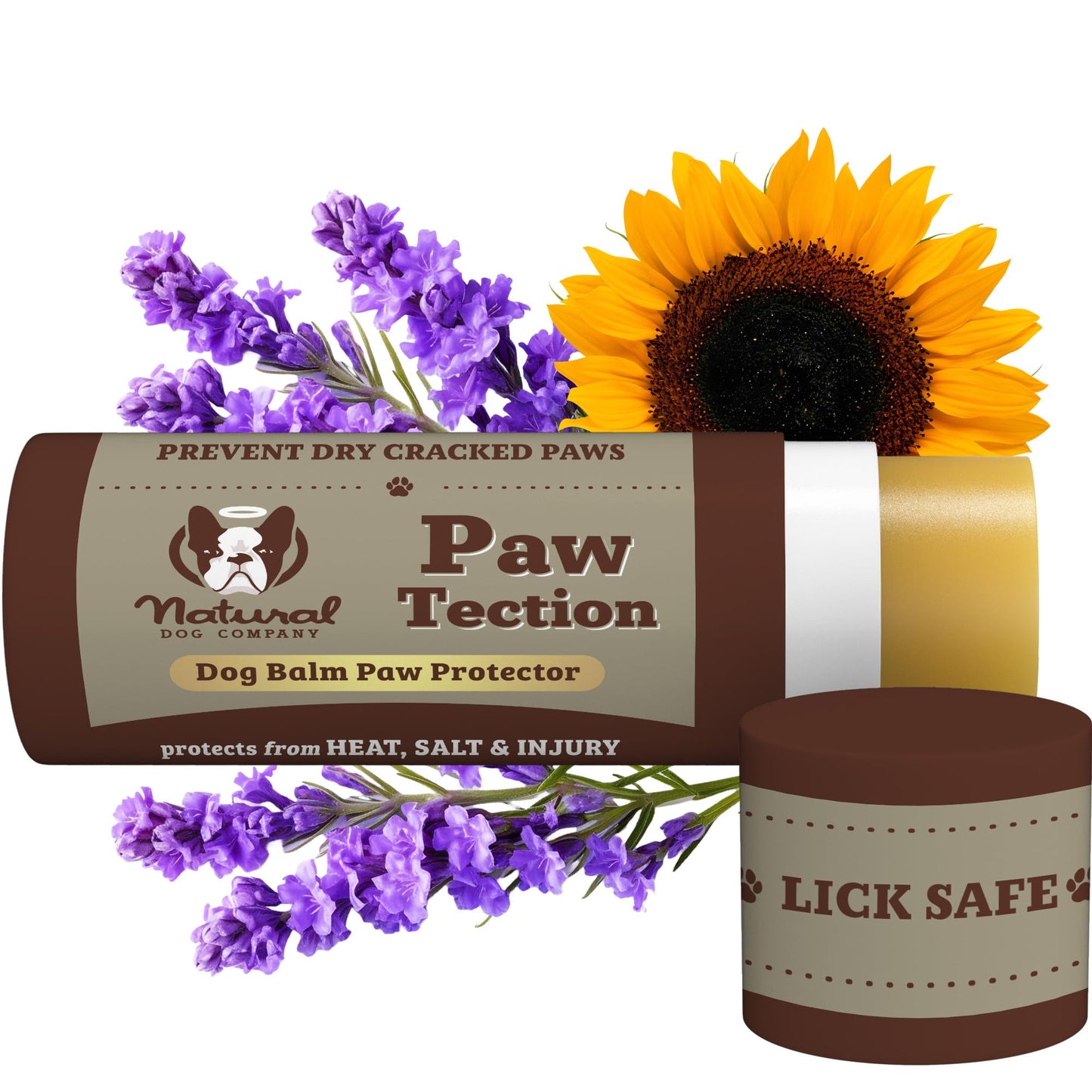 PawTection Balm Stick for Dogs (2oz) All-Natural, Lick-Safe Dog Paw Protector, Moisturizing Dog Paw Balm for Dry, Cracked Pads, Protects Paws from Winter Ice, Salt & Rough Terrain