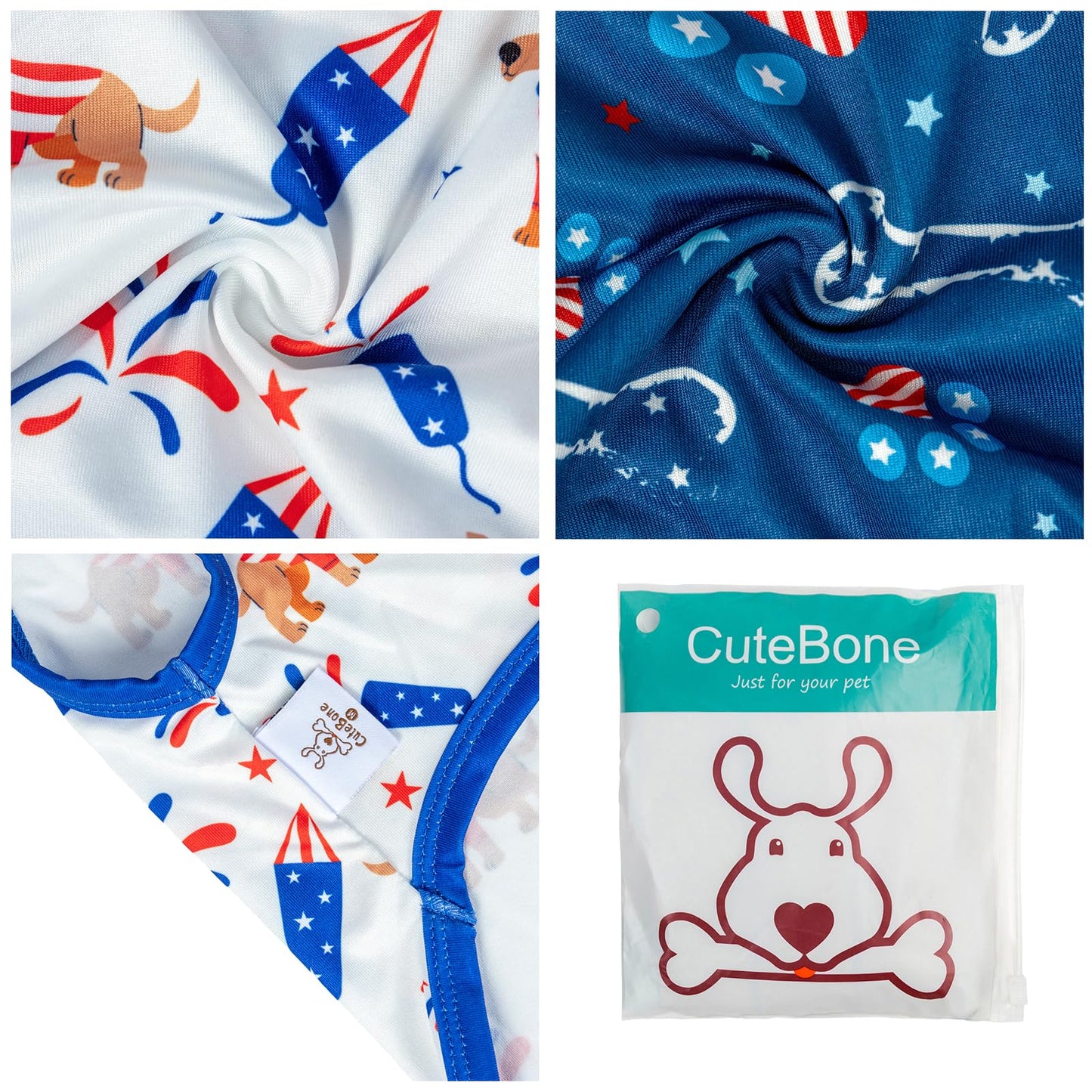 CuteBone Dog Shirts 2-Pack Soft Pet Clothes Breathable Summer Vest for Small Puppy and Stretchy Cat Apparel