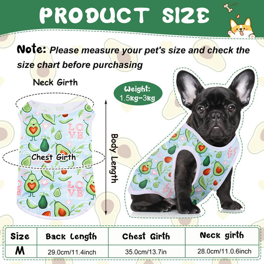 Saintrygo 10 Pack Dog Shirts for Small Dogs & Cats, Cute Cartoon Puppy Clothes, Soft Breathable Summer Pet T-Shirts, Lightweight Dog Apparel, Washable(Medium)