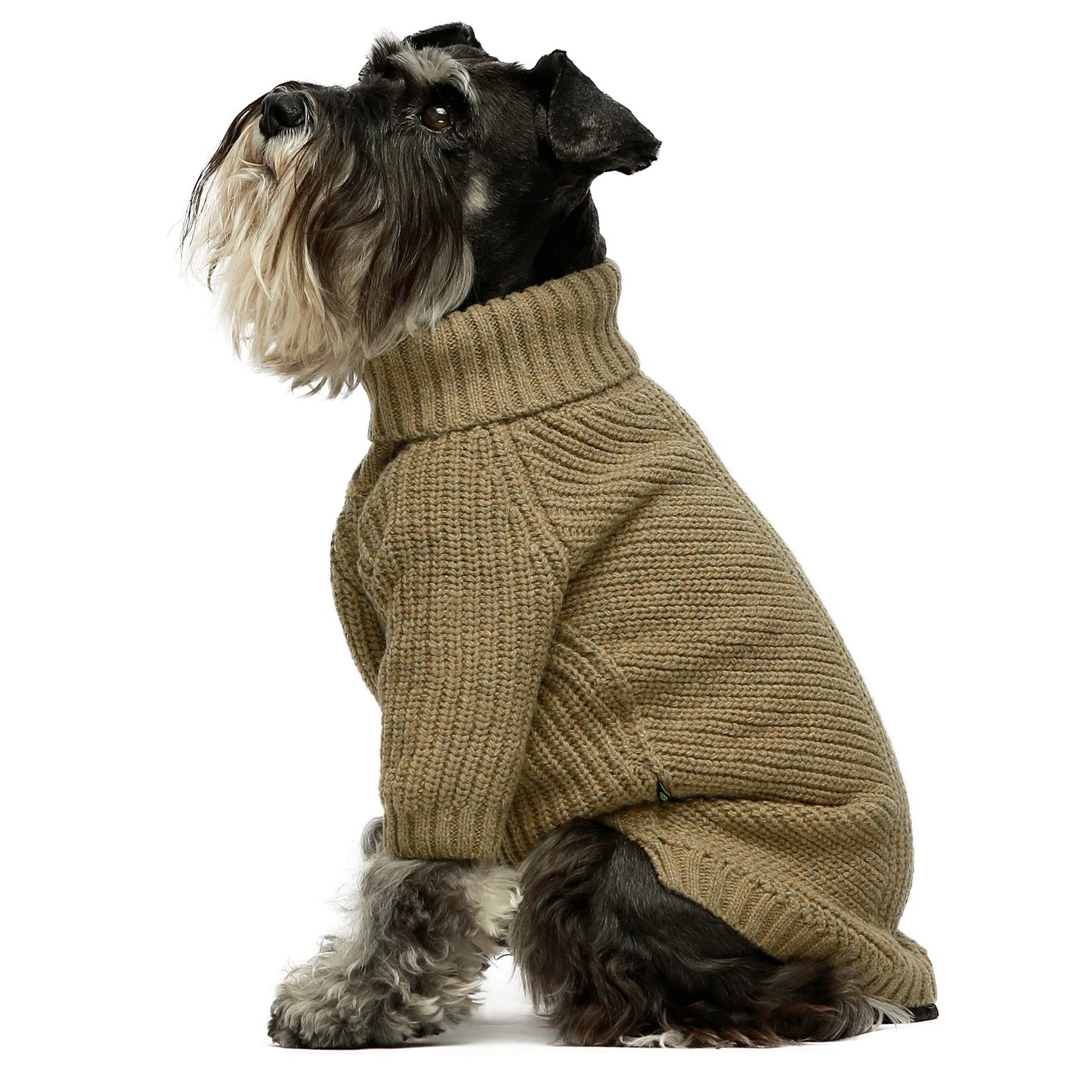 Fitwarm Thermal Knitted Dog Sweater Doggy Winter Coat Pet Clothes Doggie Turtleneck Jacket Puppy Outfits Cat Sweatsuit Sage Green Small