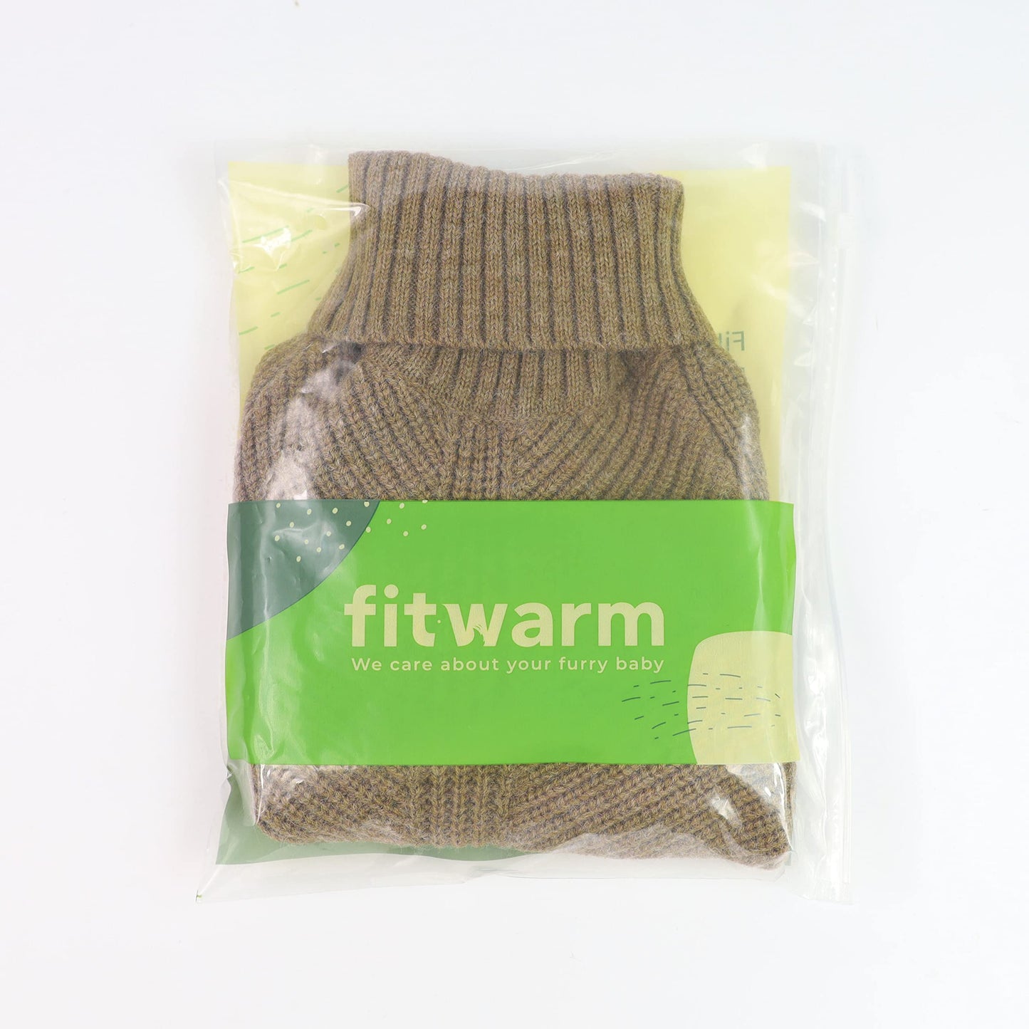 Fitwarm Thermal Knitted Dog Sweater Doggy Winter Coat Pet Clothes Doggie Turtleneck Jacket Puppy Outfits Cat Sweatsuit Sage Green Small