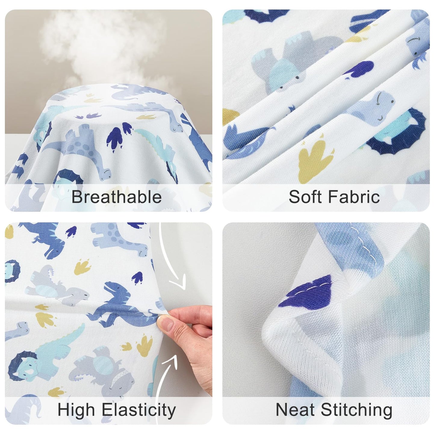 Bienbee Dog Pajamas, 4 Pack Dog Recovery Suit Shedding Suit Cute Soft Puppy Clothes Dogs Pjs Onesies Jammies Adjustable Breathable & Stretchy Clothes for Small Medium Large Dogs Girl Boy Puppy-M