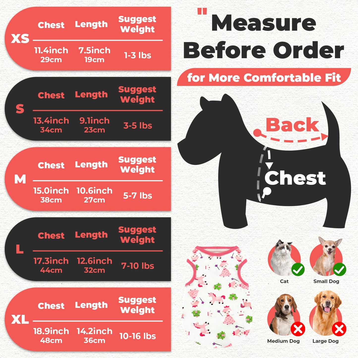PETCARE Cute Cartoon Cat Shirts for Cats Only Soft Cotton Tshirts Pink Pony Cat Clothes for Cats Only Female Male Small Breeds Pet Pajamas Sleeveless Pet Tank Top Spring Summer Kitten Clothes