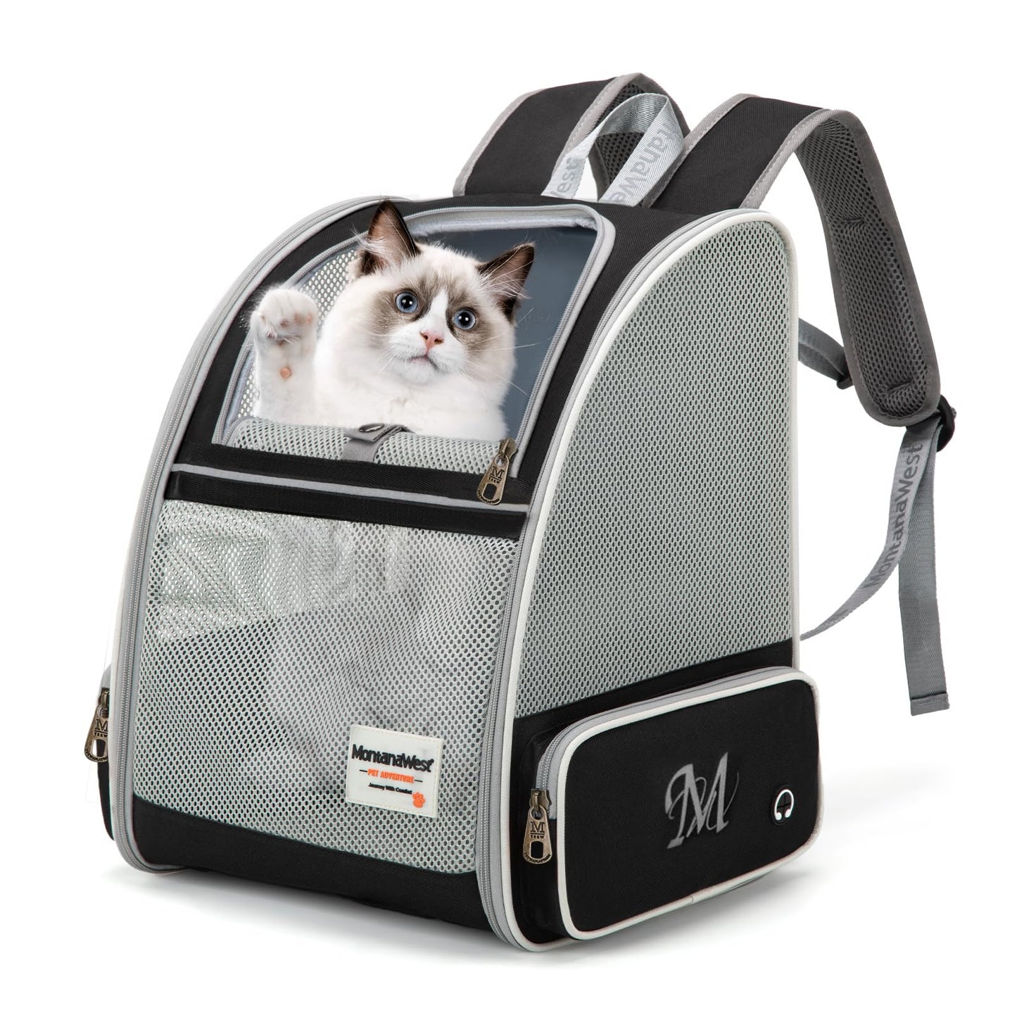 Montana West Cat Carrier Backpack for Small Medium Dog & Puppies with Breathable Mesh for Hiking Camping Backpack