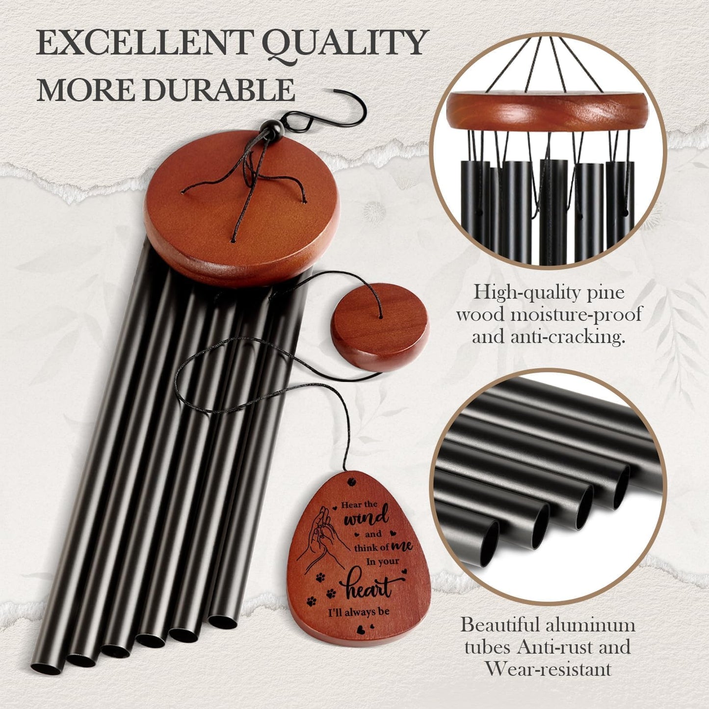 SteadStyle Pet Memorial Gifts for Dogs, Dog Memorial, Pet Memorial Wind Chime, Loss of a Dog Sympathy Gift, in Memory of Dogs Cats Gifts,Remembrance Bereavement Gift 25.5 in