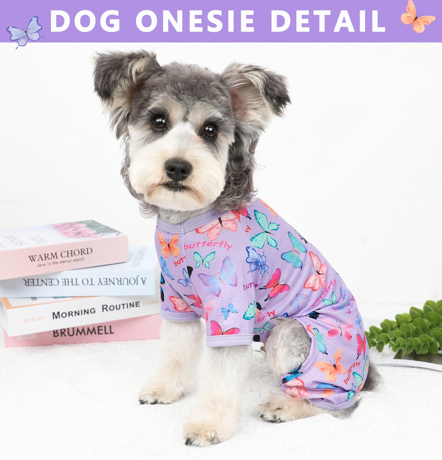 Dog Pajamas Spring Summer Dog Clothes for Small Medium Dogs Girl Boy Cute Soft Puppy Pjs Clothes Doggie Onesies Cat Pet Outfit(Violet,XS)