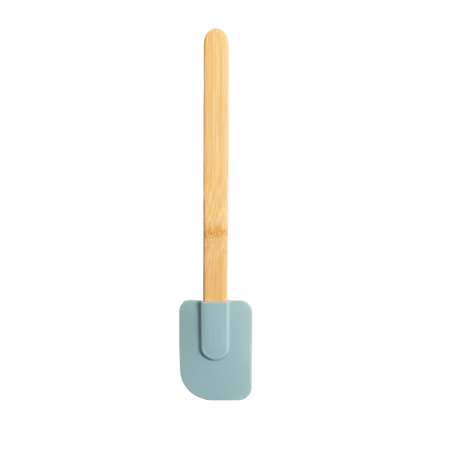 Colorful Silicone Spatulas Set 4 with Bamboo Handles, Blue