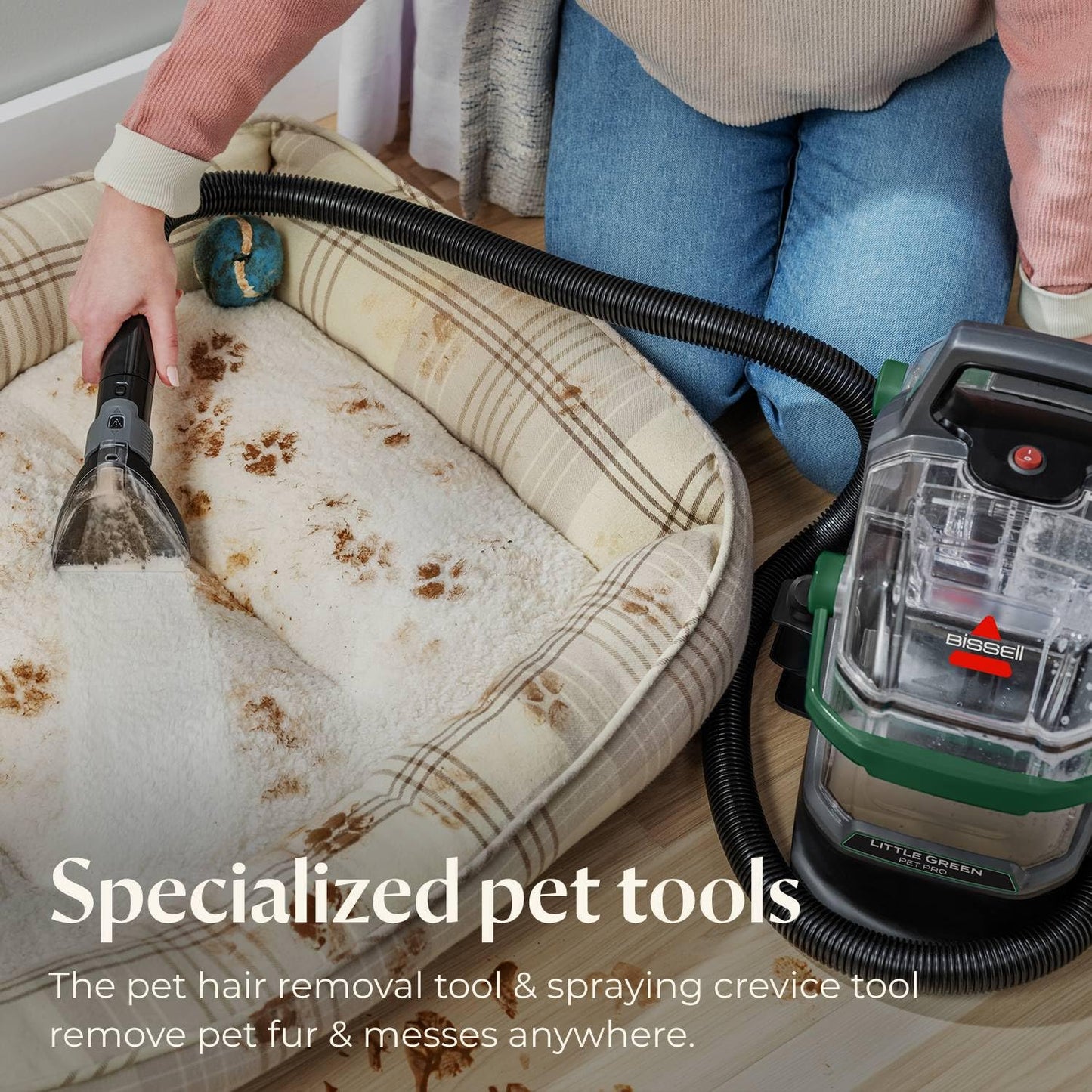 BISSELL® Little Green® Pet Pro Portable Carpet Cleaner Portable Carpet and Upholstery Deep Cleaner, Car/Auto Detailer, with Self-Cleaning Tough Stain Tool, Pet Hair Removal Tool, Crevice Tool (3909)