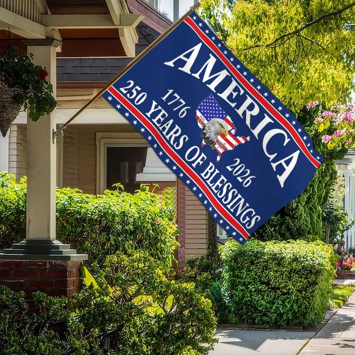 Aroxtms 3 Ply 250 Year American Anniversary Flag 3x5 Double Sided 250 Merchandise Decorations 250th Anniversary USA Flag 4th of July We The People 1776 Patriotic American Flags for Outside Banner
