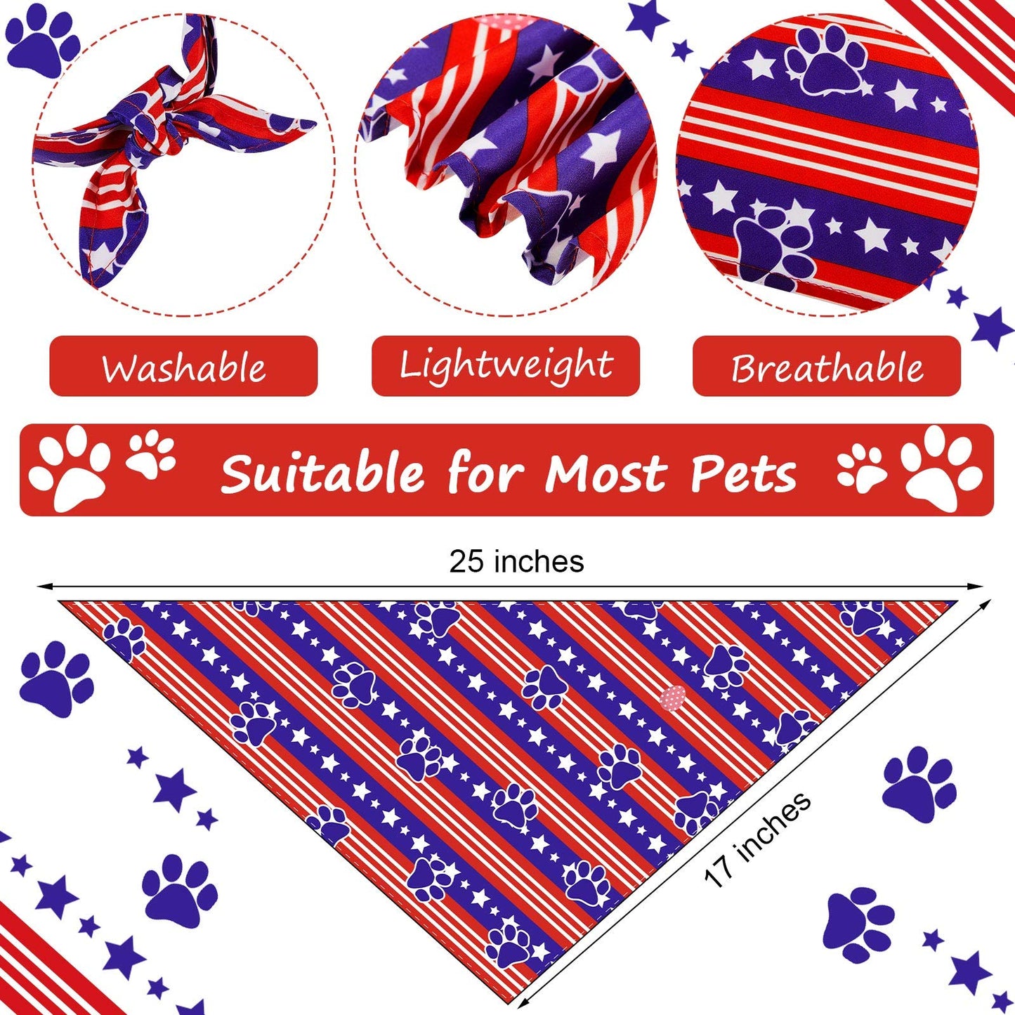 Weewooday 9 Pcs Holiday Dog Bandanas St' Patrick's Day Bandanas Easter Patriotic Scarf Adjustable Large Pet Washable Scarves for Large Dog Costume Supply(Fresh Pattern)