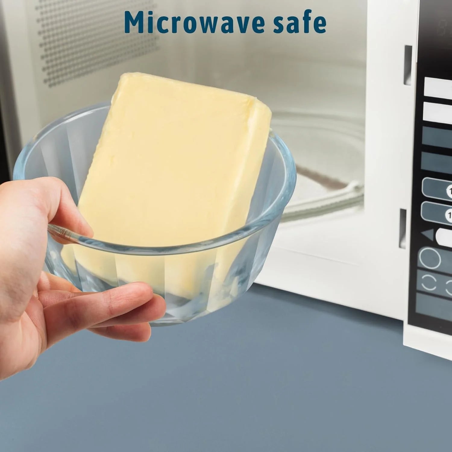 Glass Mixing Bowl Set with Lids, 5-Piece Thick Glass Nesting Bowls for Kitchen Baking, Meal Prep, BPA Free, Dishwasher Safe