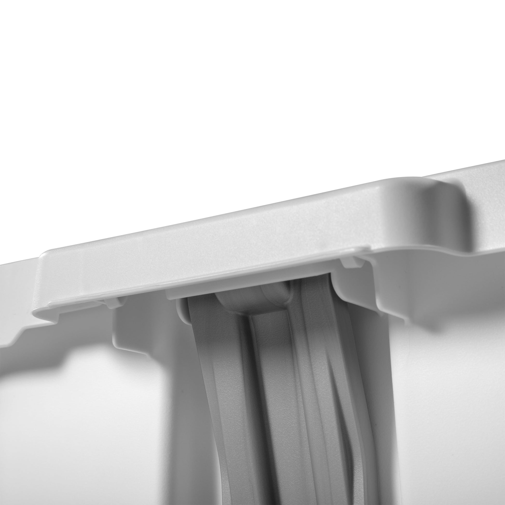 11.9 Gallon Stepon Rectangular Trash Can, Large Hands-Free Open for Kitchen, White