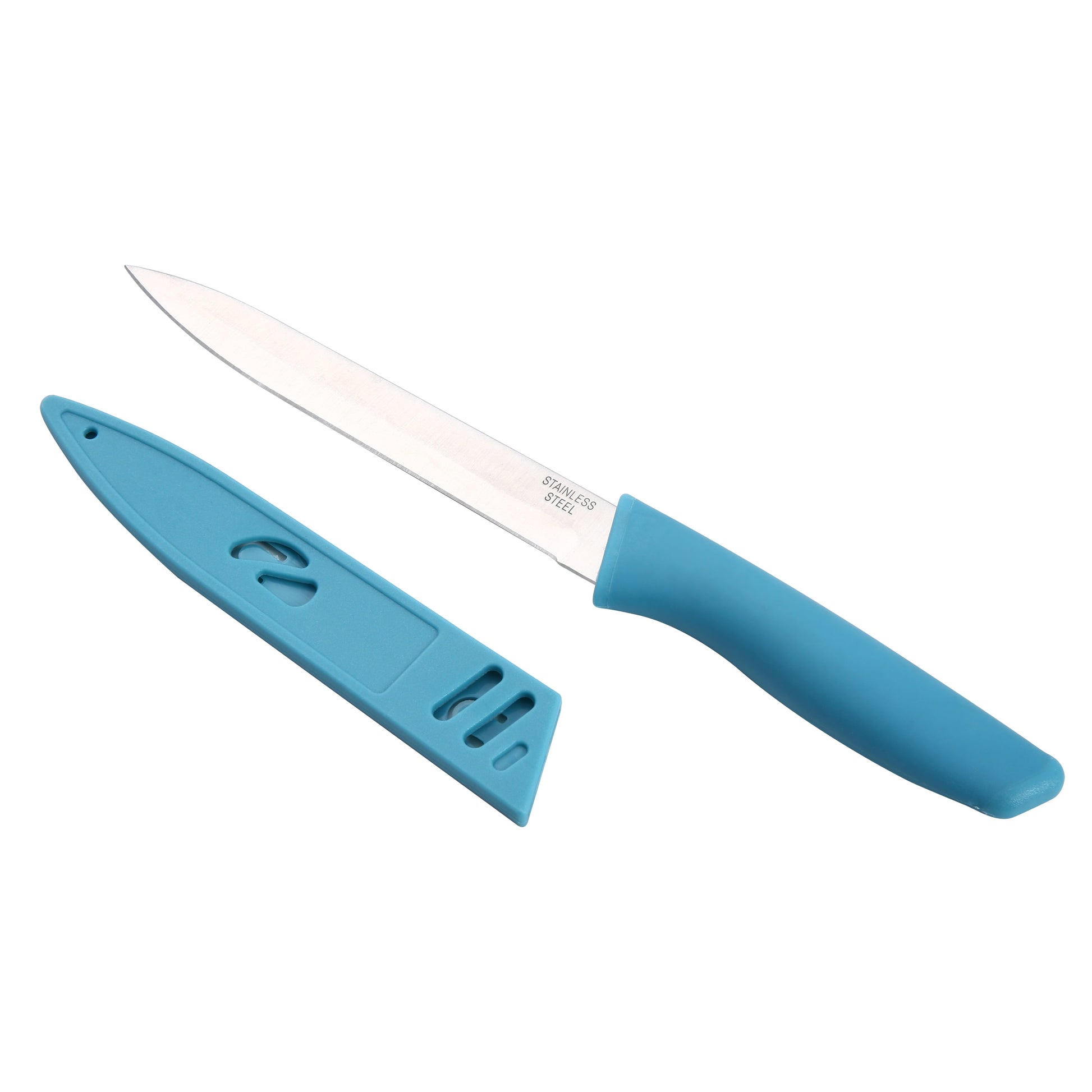 3 Piece Stainless Steel Color Knife Set with Ergonomic Soft Grip Handles