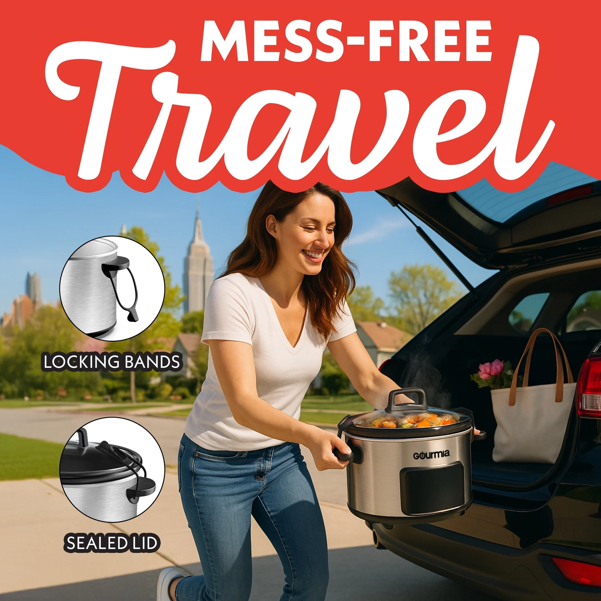 4.5 QT Programmable Slow Cooker, 5 Presets, Keep Warm, Stainless Steel