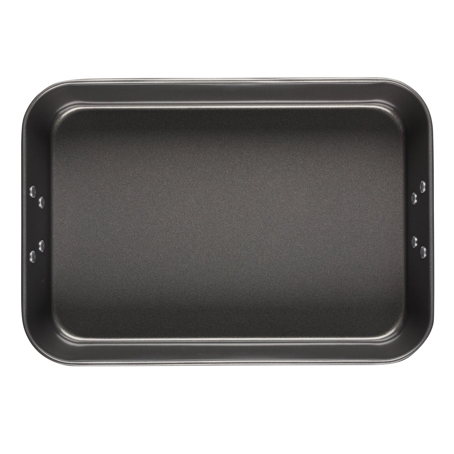 Bakeware Roasting Pan with Removable Flat Rack - 10.5X15 Inches, Dishwasher Safe, Oven-Safe to 450°F, Non-Stick Finish, Gray
