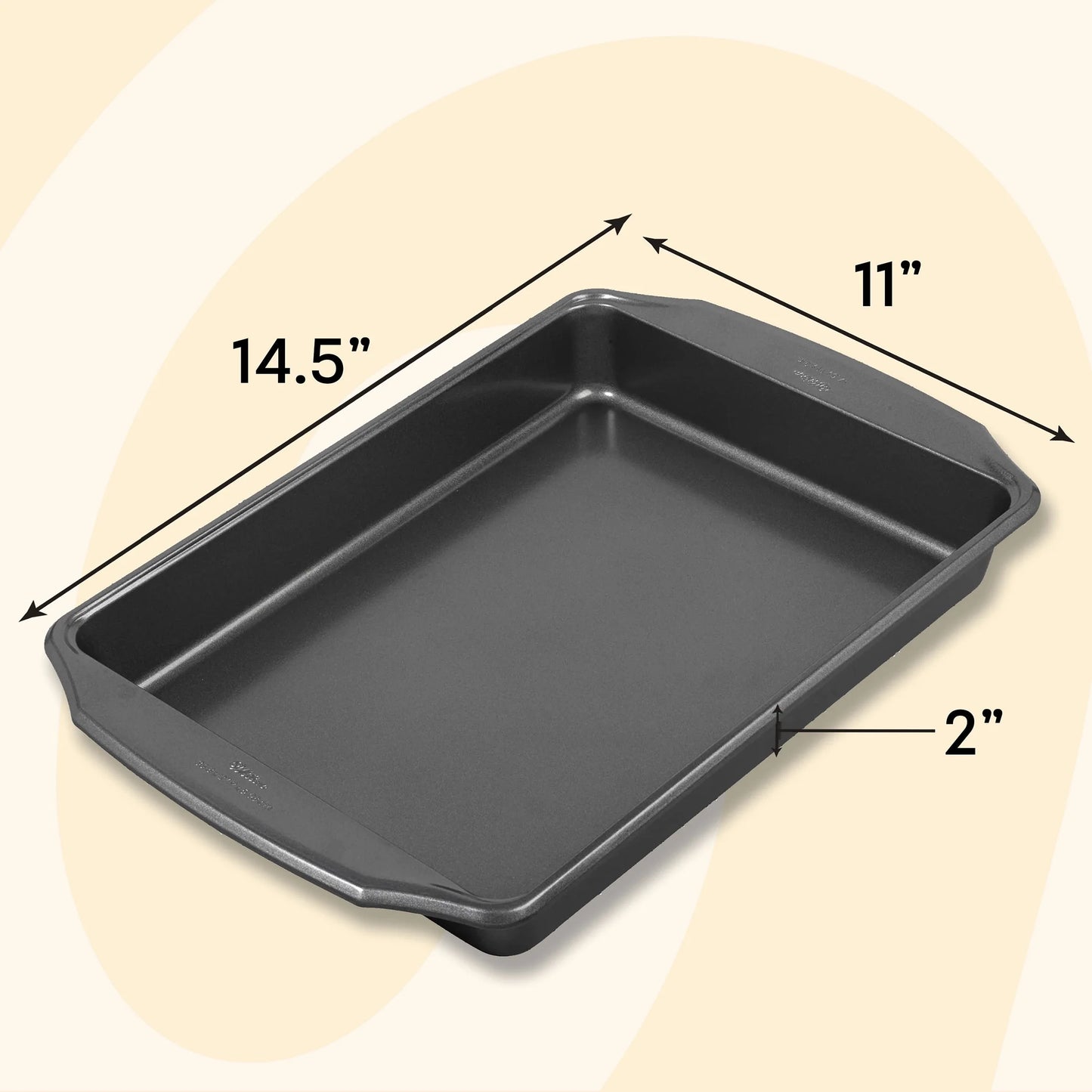 Premium Steel Non-Stick Lasagna Baking Pan 14.5" X 11" X 2" Roasting Casserole Baking Dish, Packaging May Vary