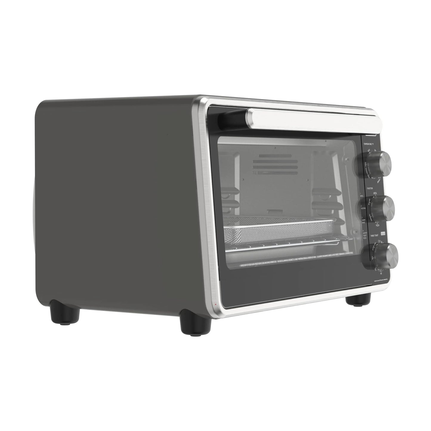 Black + Decker Crisp 'N Bake PRO 6-Slice Air Fry Toaster Oven with Basket, Pan, Rack & Tray, Stainless Steel