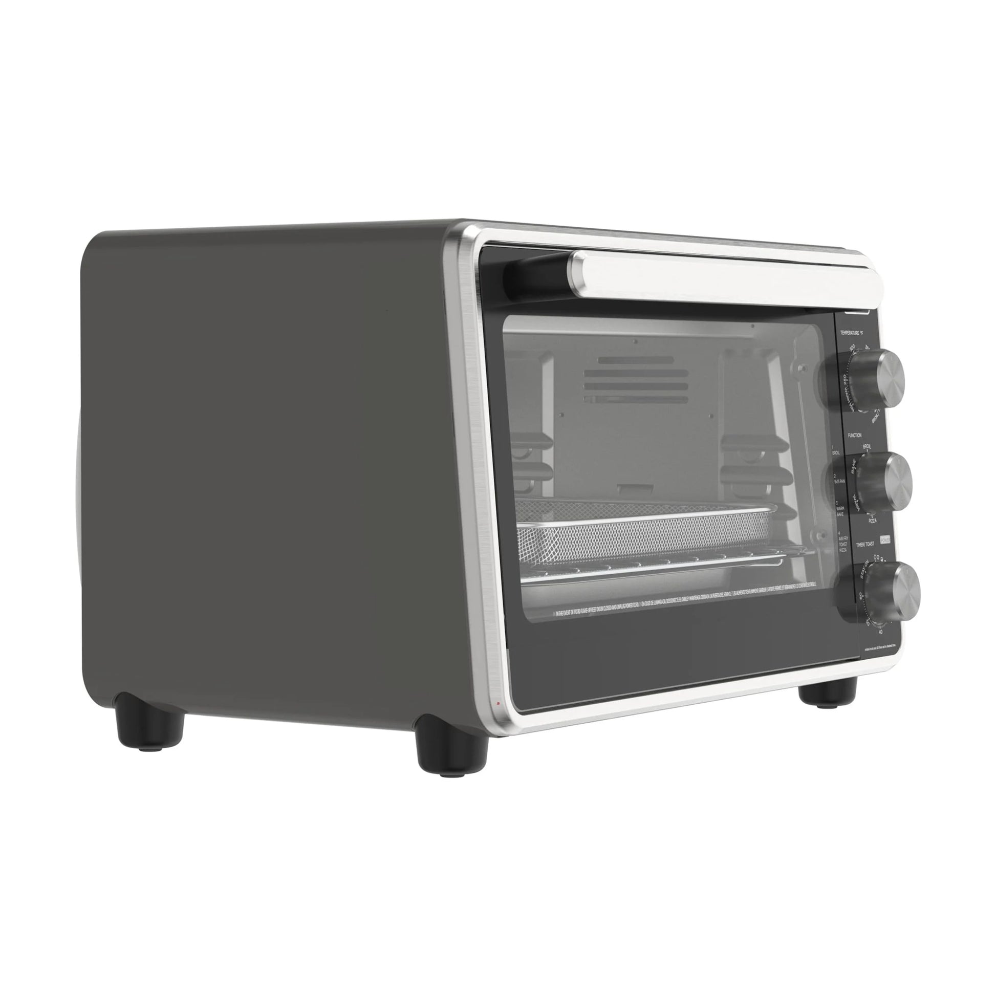 Black + Decker Crisp 'N Bake PRO 6-Slice Air Fry Toaster Oven with Basket, Pan, Rack & Tray, Stainless Steel