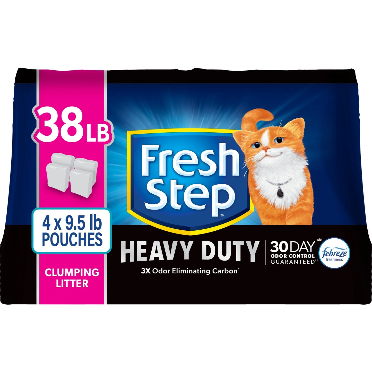 Heavy Duty Clumping Litter with Febreze Freshness, 30 Day Odor Control, 38 Lb