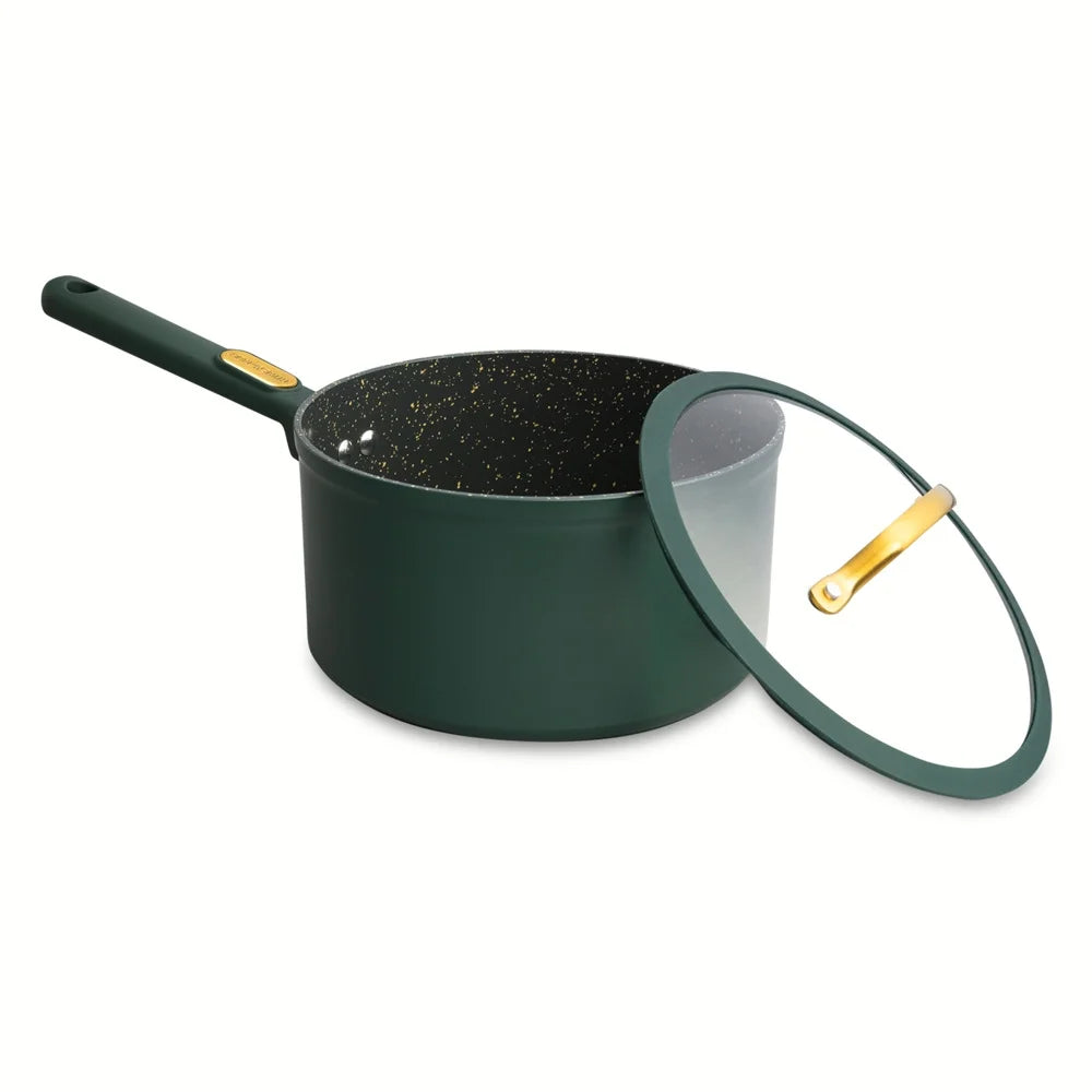 12-Piece Hunter Green Non-Stick Granite Cookware Set