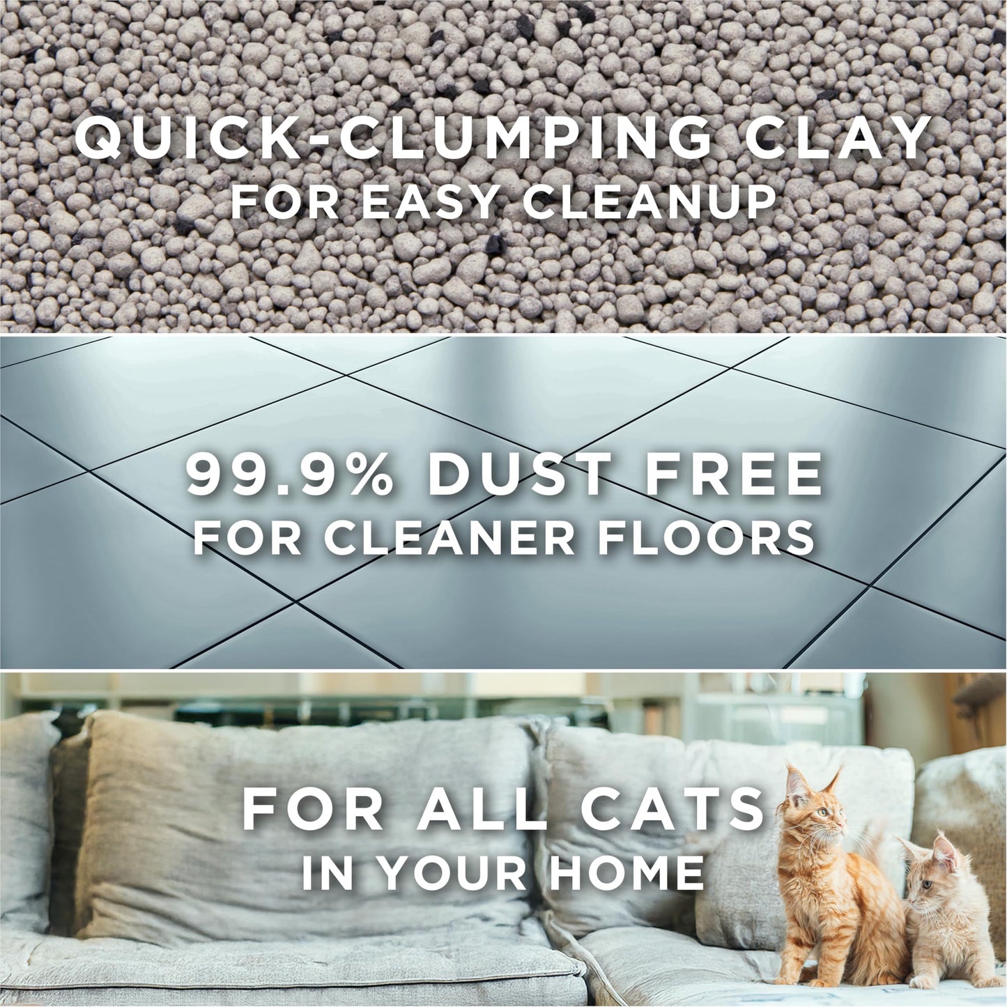 Purina Tidy Cats Clumping Cat Litter, Free & Clean Unscented Multi Cat Litter - 38 lb. Box