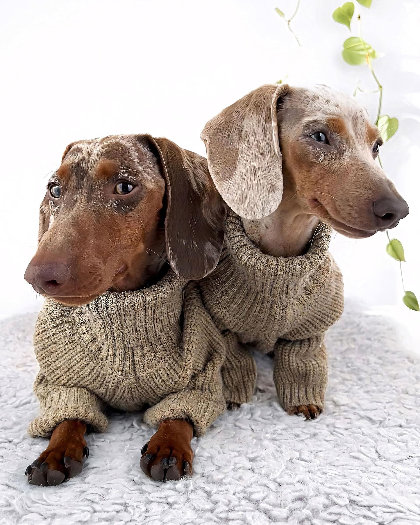 Fitwarm Thermal Knitted Dog Sweater Doggy Winter Coat Pet Clothes Doggie Turtleneck Jacket Puppy Outfits Cat Sweatsuit Sage Green Small