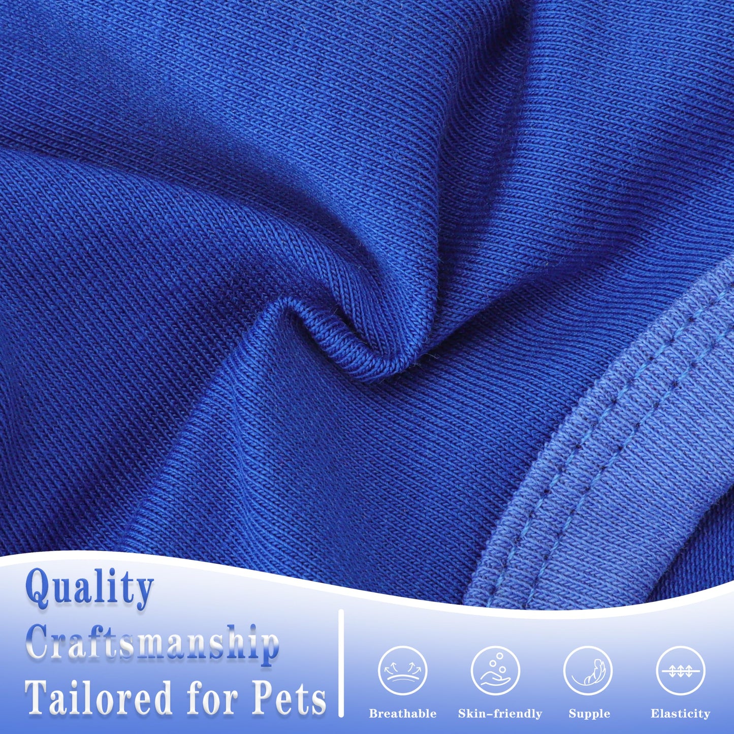 Stylish Cotton Dog Shirt with Print, Soft & Breathable, All-Season Comfort, Fits Most Breeds - Perfect Pet Apparel for Small, Medium, Large Dogs.Blue&m