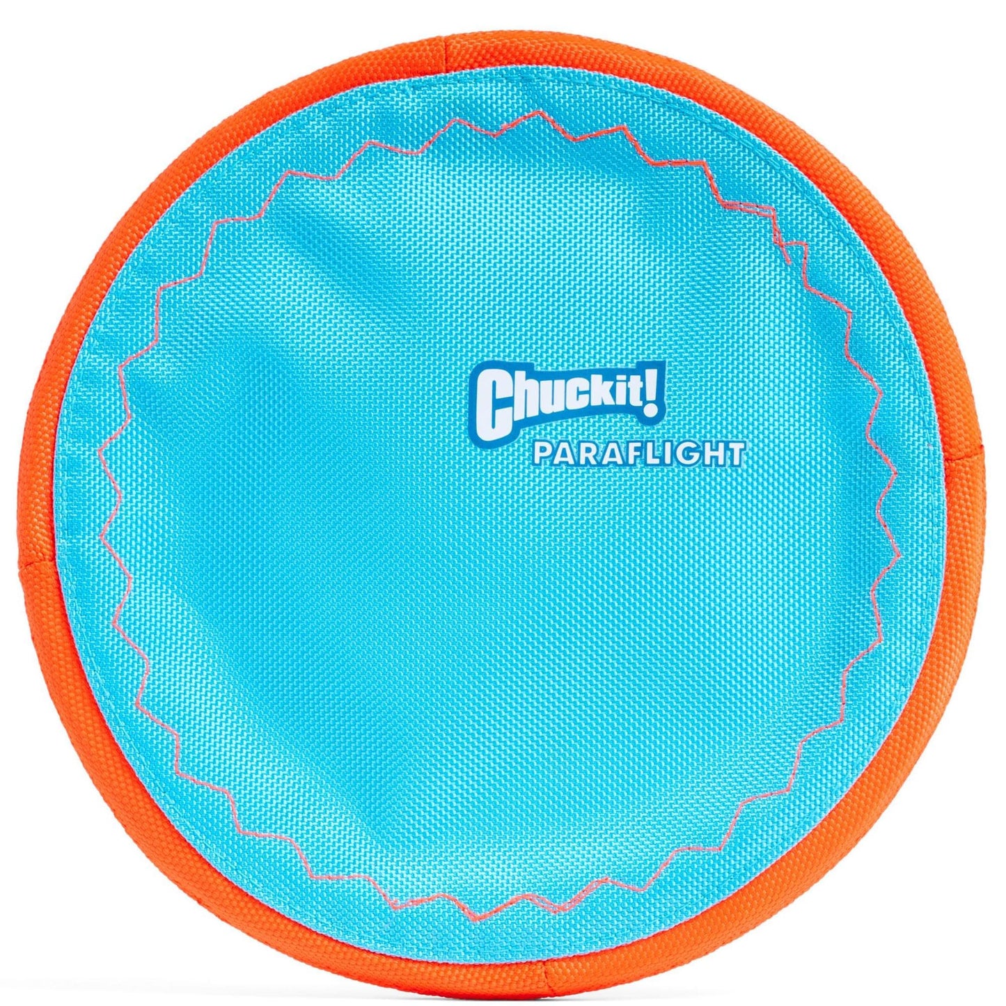 Chuckit! Paraflight Flying Disc Dog Toy - Water Floating Flyer - Durable Nylon Construction with Soft Rubber Edges - For Medium and Large Dogs - Size Large - 9.75" L x 9.75" W - Pack of 1