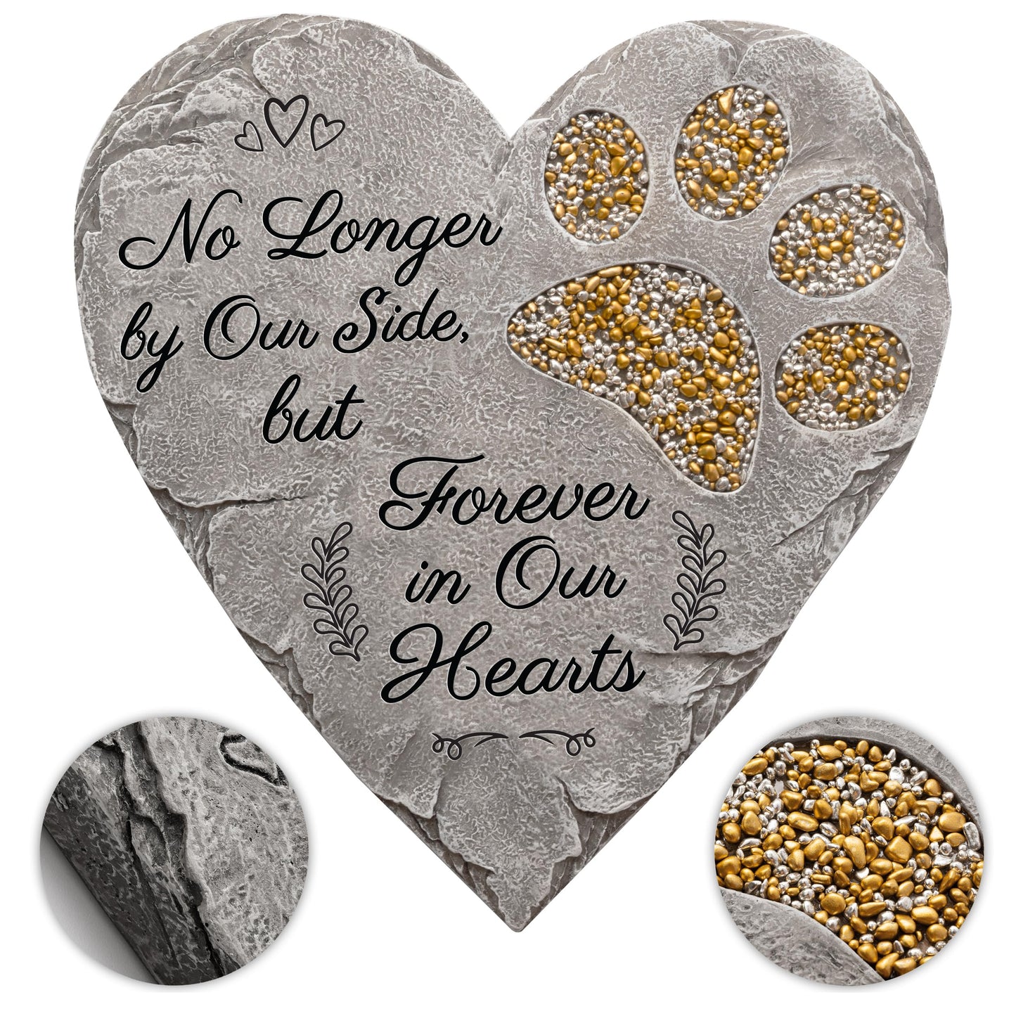 OBSI Dog Memorial Gifts for Loss of Dog Sympathy Gift - Rainbow Bridge Dog Memorial Stone for Remembrance Dog Passing Away Sympathy Gifts - Thoughtful Pet Loss Gifts - Gray
