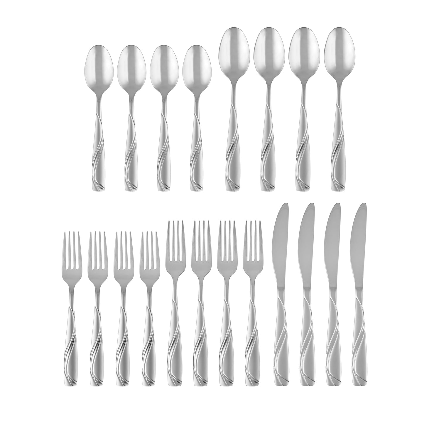 Cambridge Mercado Sand 20-Piece Stainless Steel Flatware Set (Service for 4)