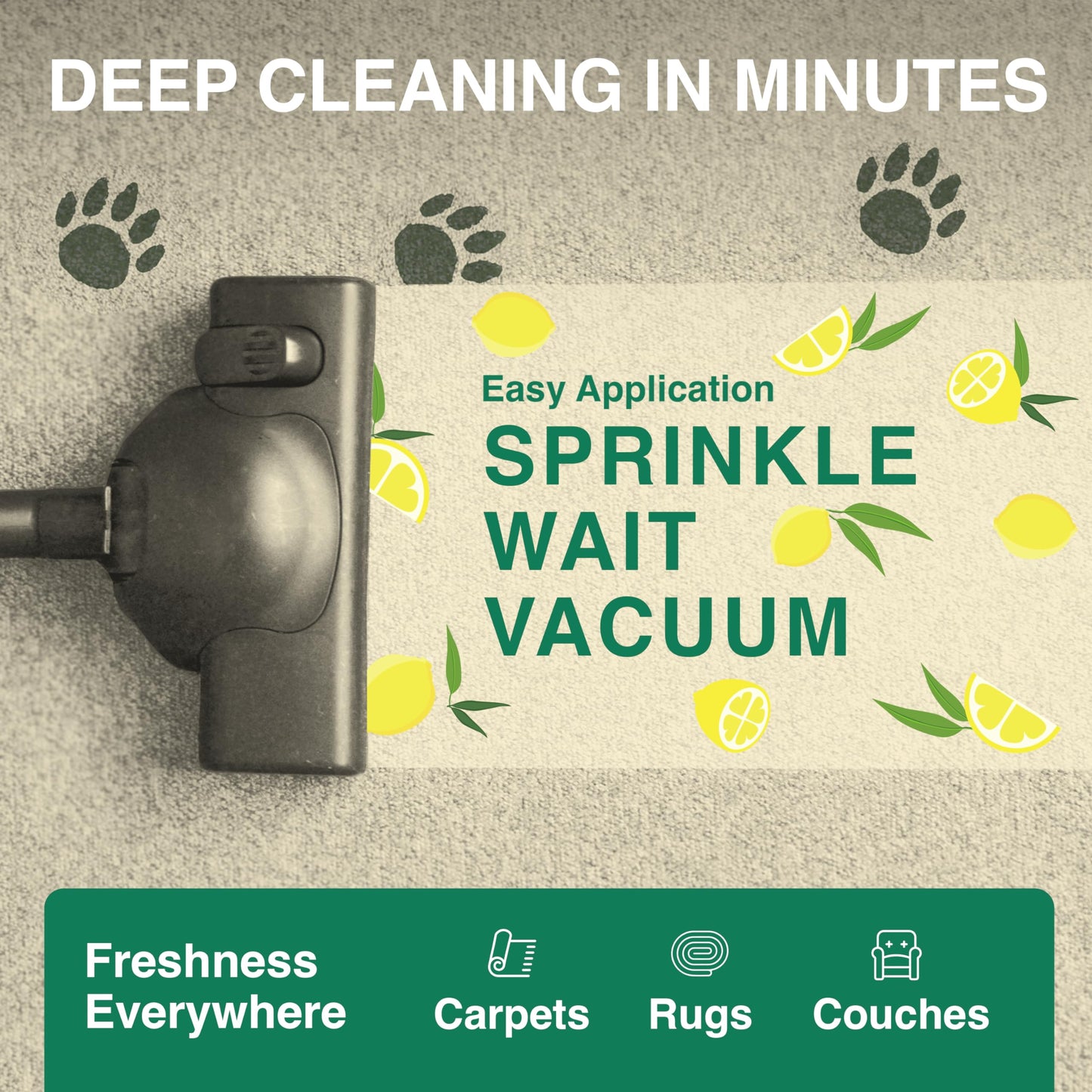 Good Natured Brand | Carpet Freshener & Deodorizer Powder | 31 oz Pet Odor Eliminator for Strong Odor & Pet Urine | Fresh Natural Lemon & Eucalyptus Scent | Safe for Homes with Pets