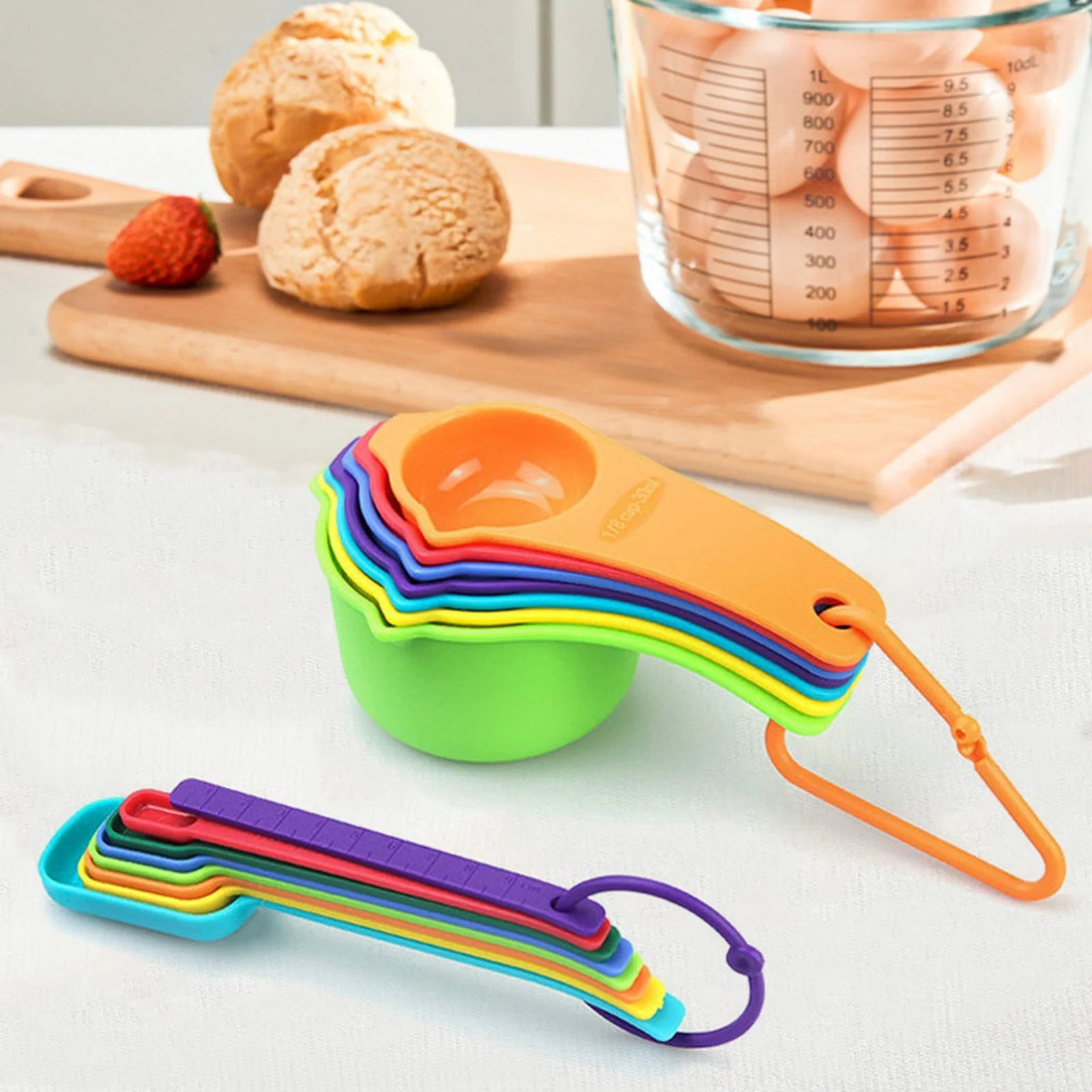 Measuring Spoon Set Measuring Cups 15Pcs Set - Thumbnail 2