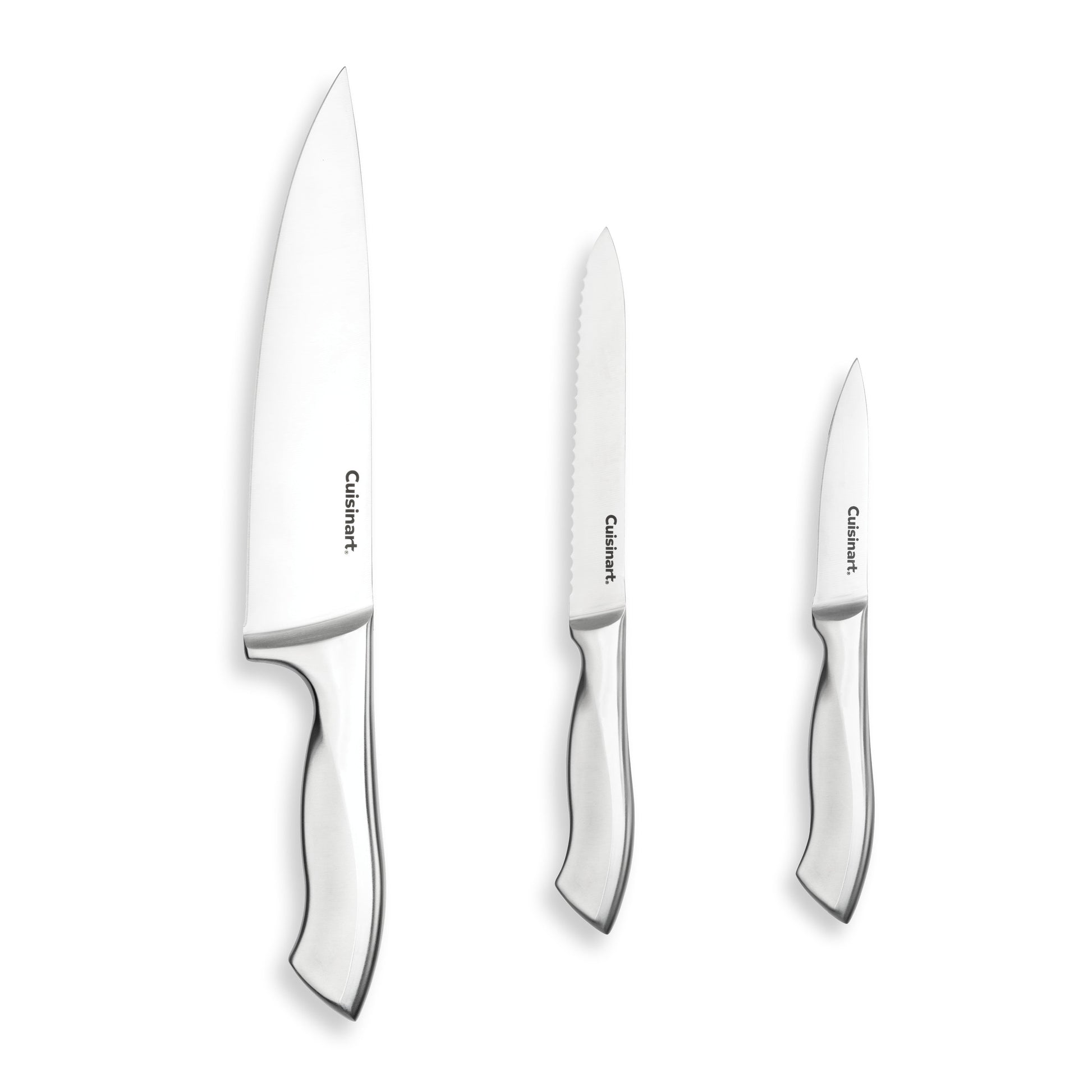Classic Stainless Steel 3-Piece Knife Set with Blade Guards