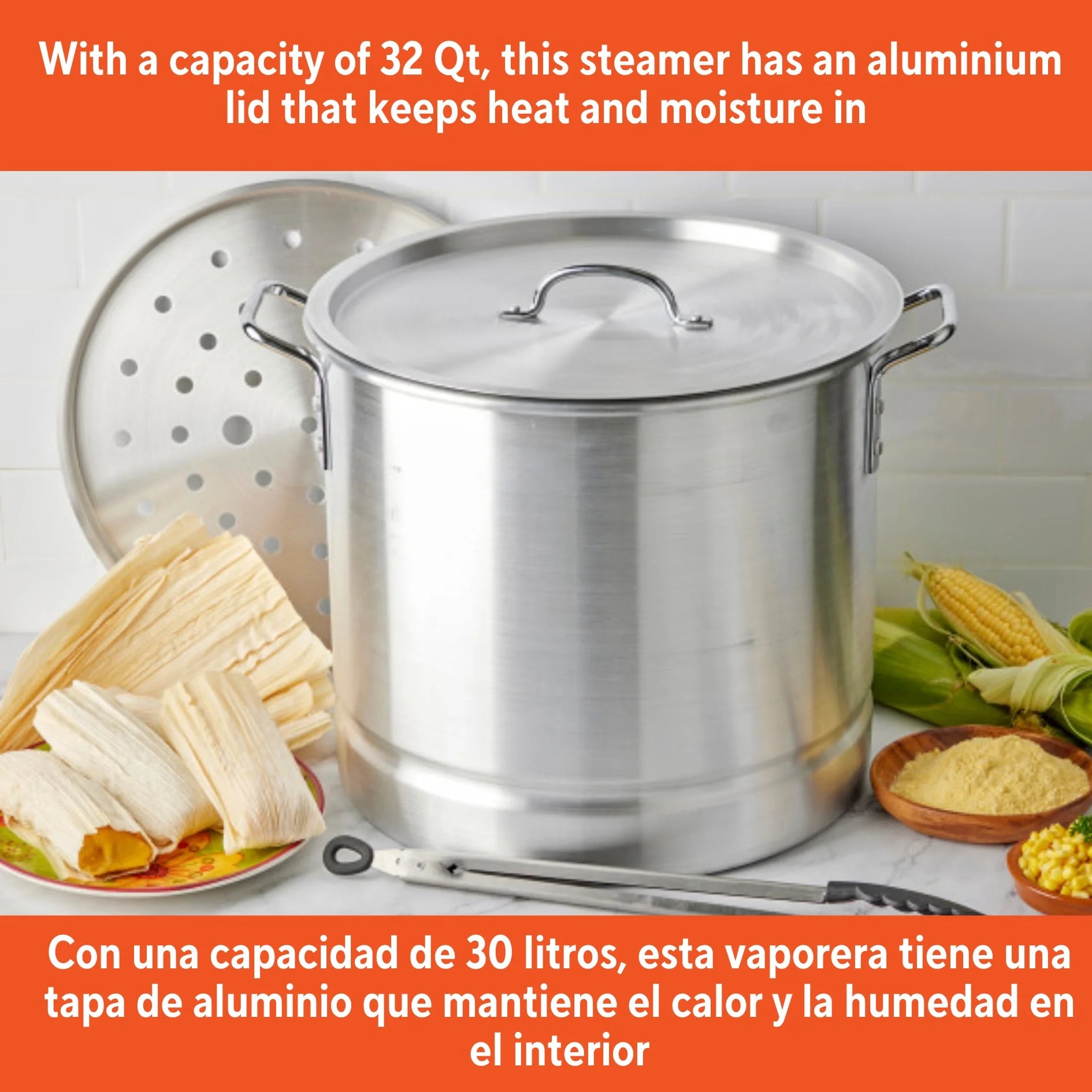 32Qt Aluminum Steamer