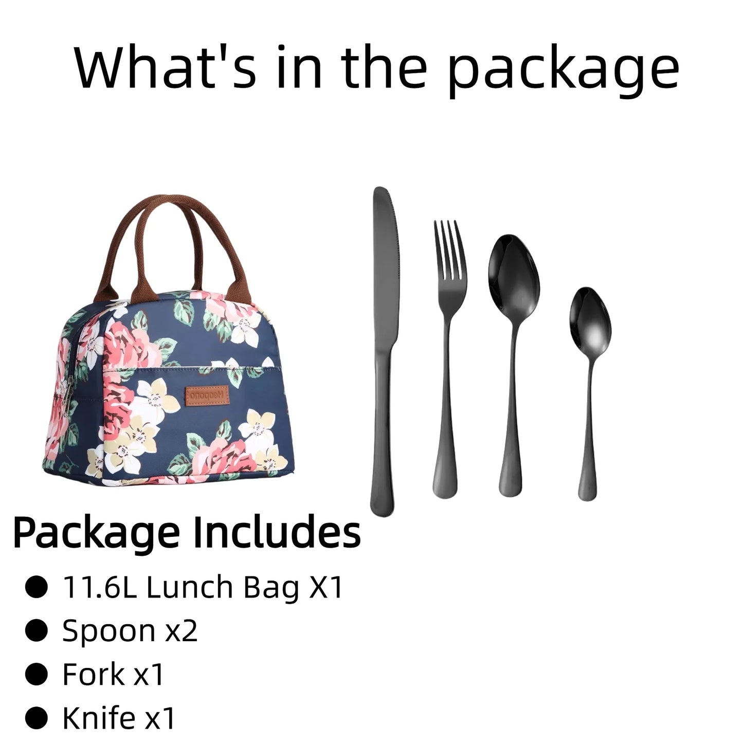 Reusable Lunch Boxes for Women Leakproof Lunch Boxes for Work Office Outdoor (Flower)