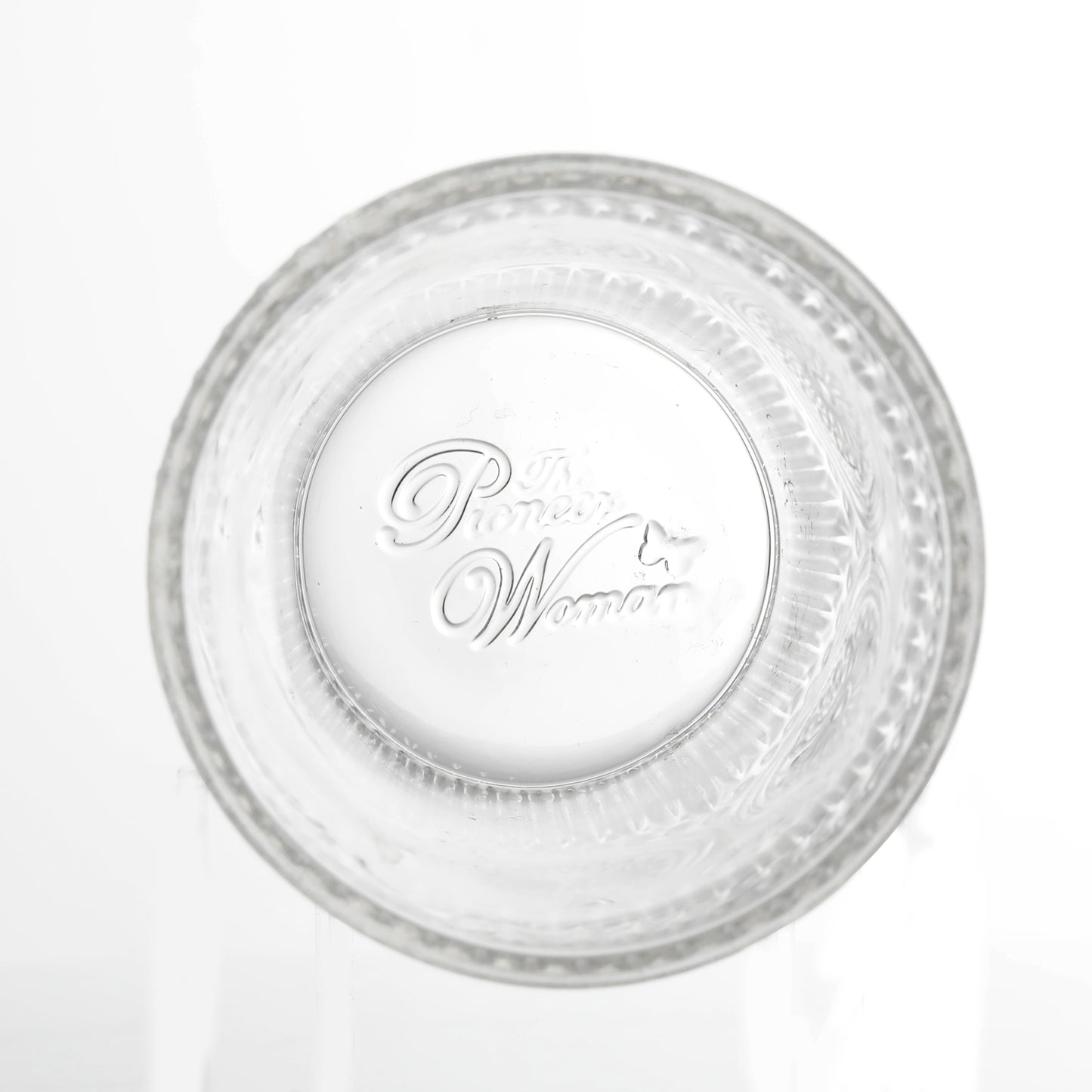 Adeline 16Oz 4-Piece Glass Tumbler Glassware Set with Embossed Design, Clear